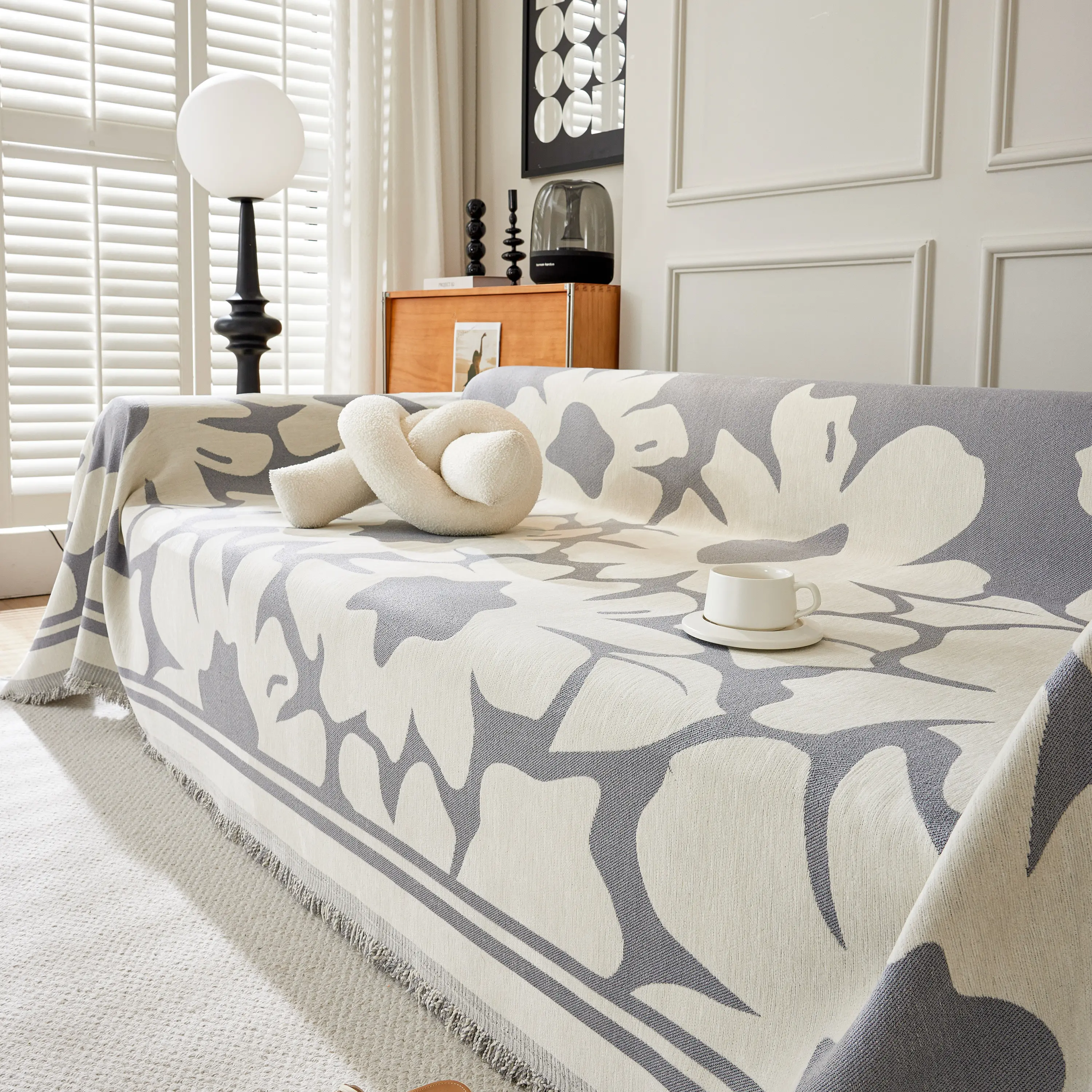 Chenille Floral Soft Thick Reversible Blanket Covers for Couch, Couch Protector Blanket Cover Sofa - Image 89