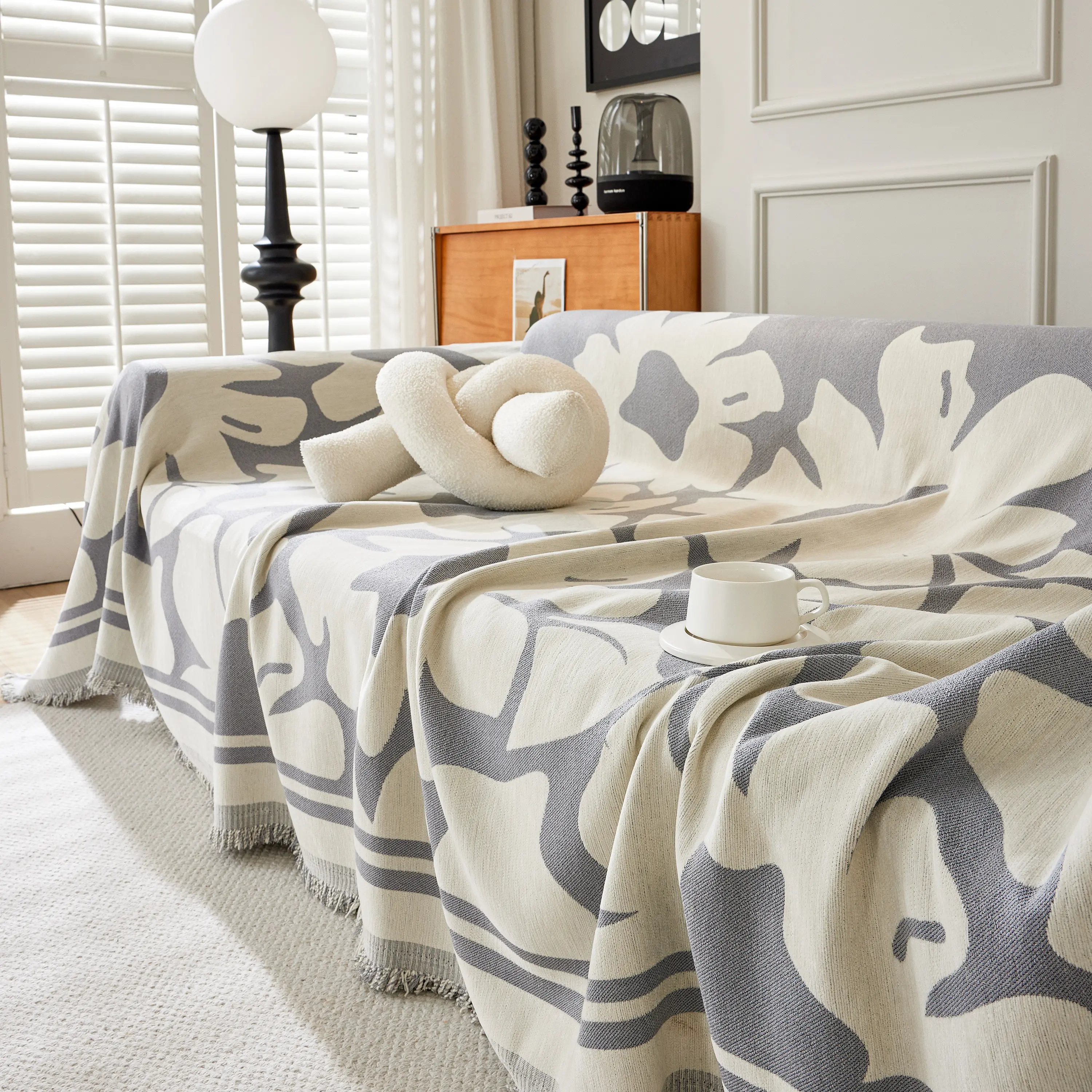 Chenille Floral Soft Thick Reversible Blanket Covers for Couch, Couch Protector Blanket Cover Sofa - Image 90