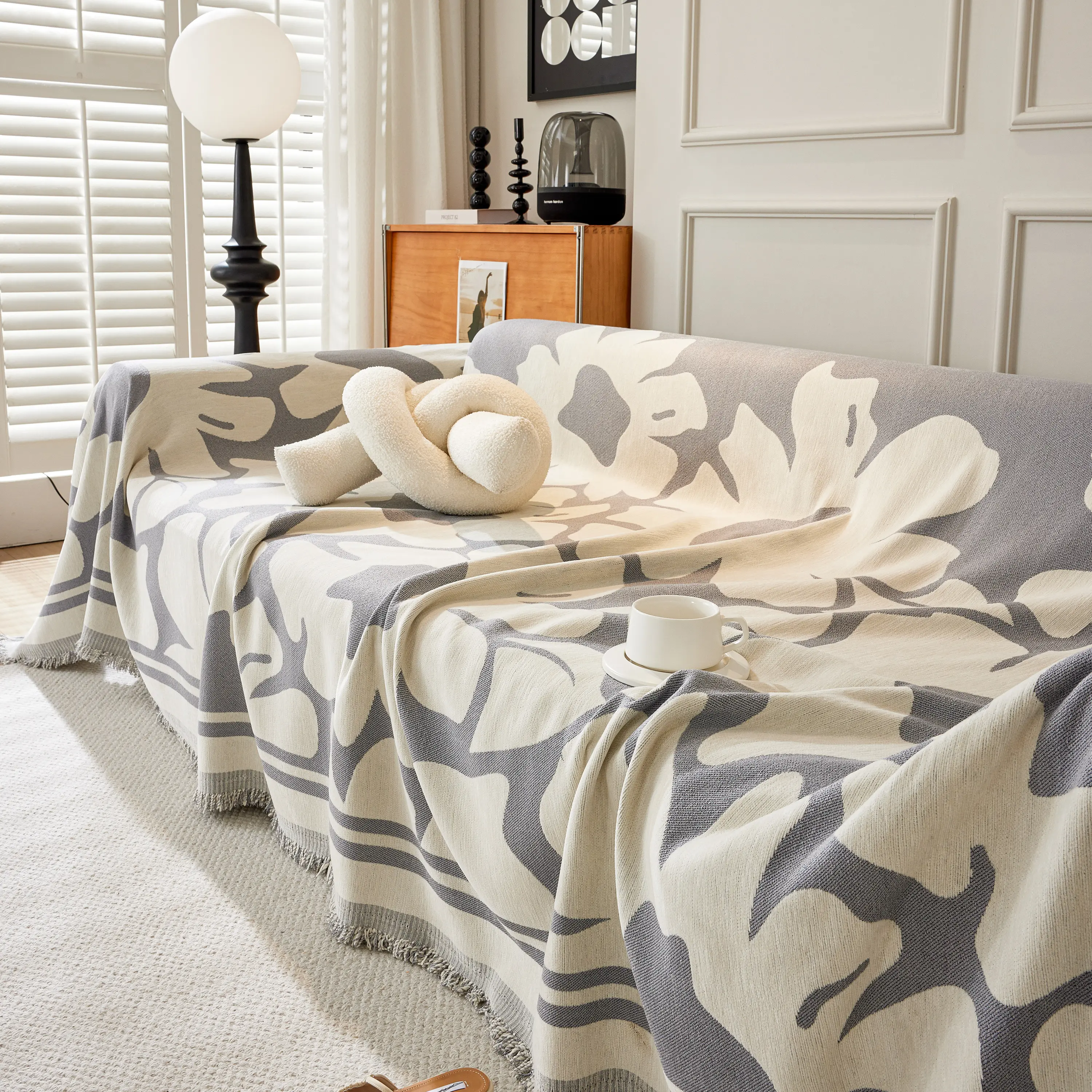 Chenille Floral Soft Thick Reversible Blanket Covers for Couch, Couch Protector Blanket Cover Sofa - Image 91