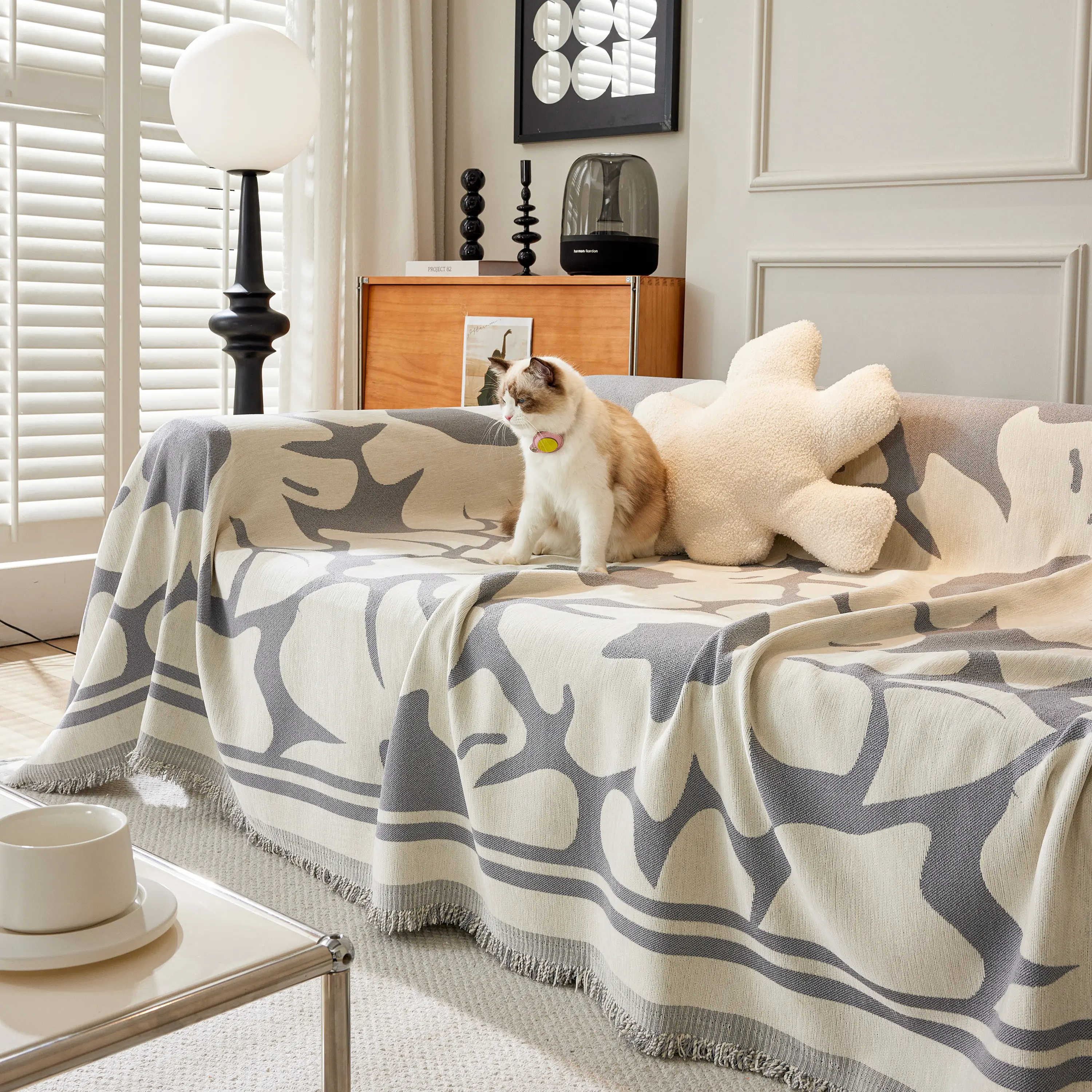 Chenille Floral Soft Thick Reversible Blanket Covers for Couch, Couch Protector Blanket Cover Sofa - Image 92