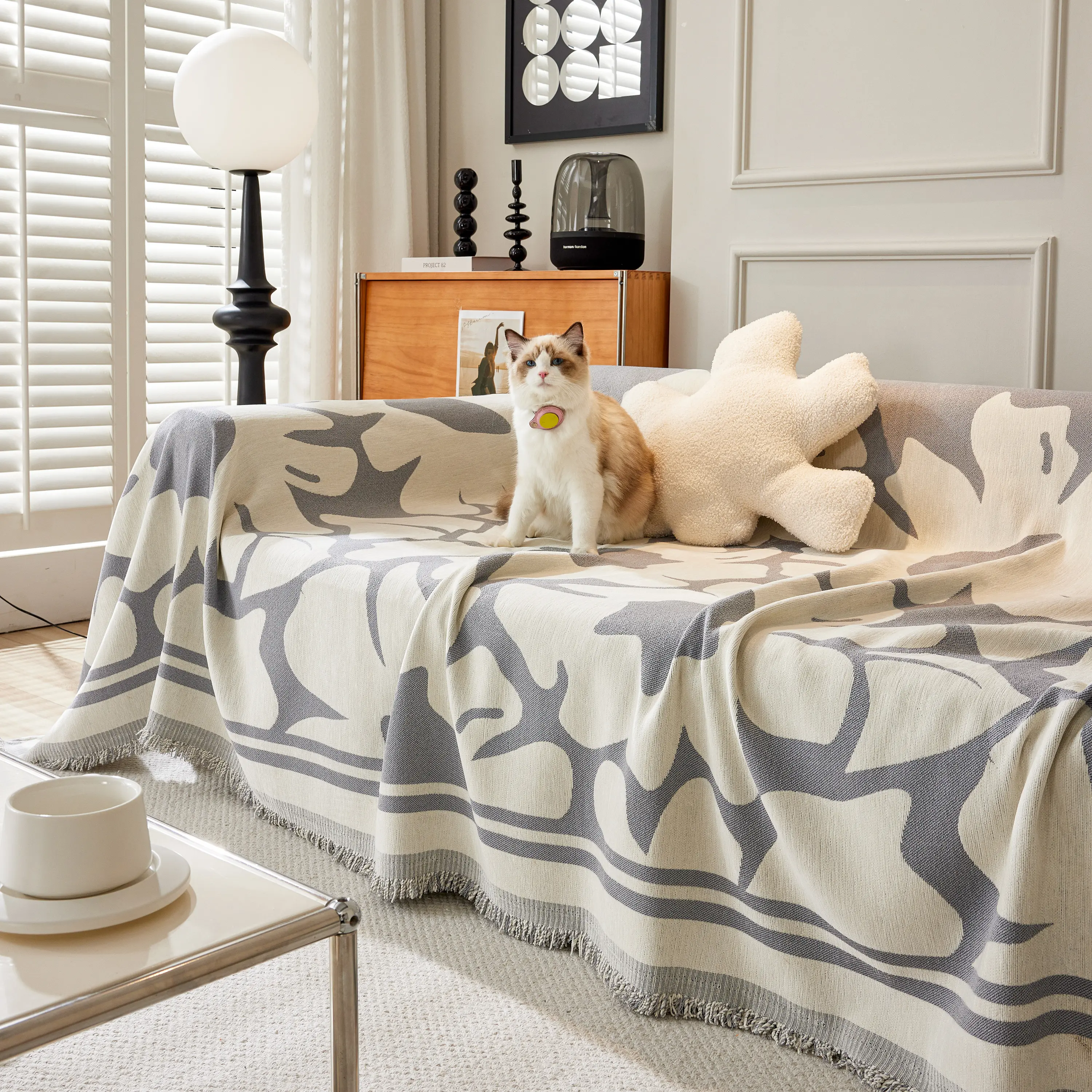 Chenille Floral Soft Thick Reversible Blanket Covers for Couch, Couch Protector Blanket Cover Sofa - Image 94