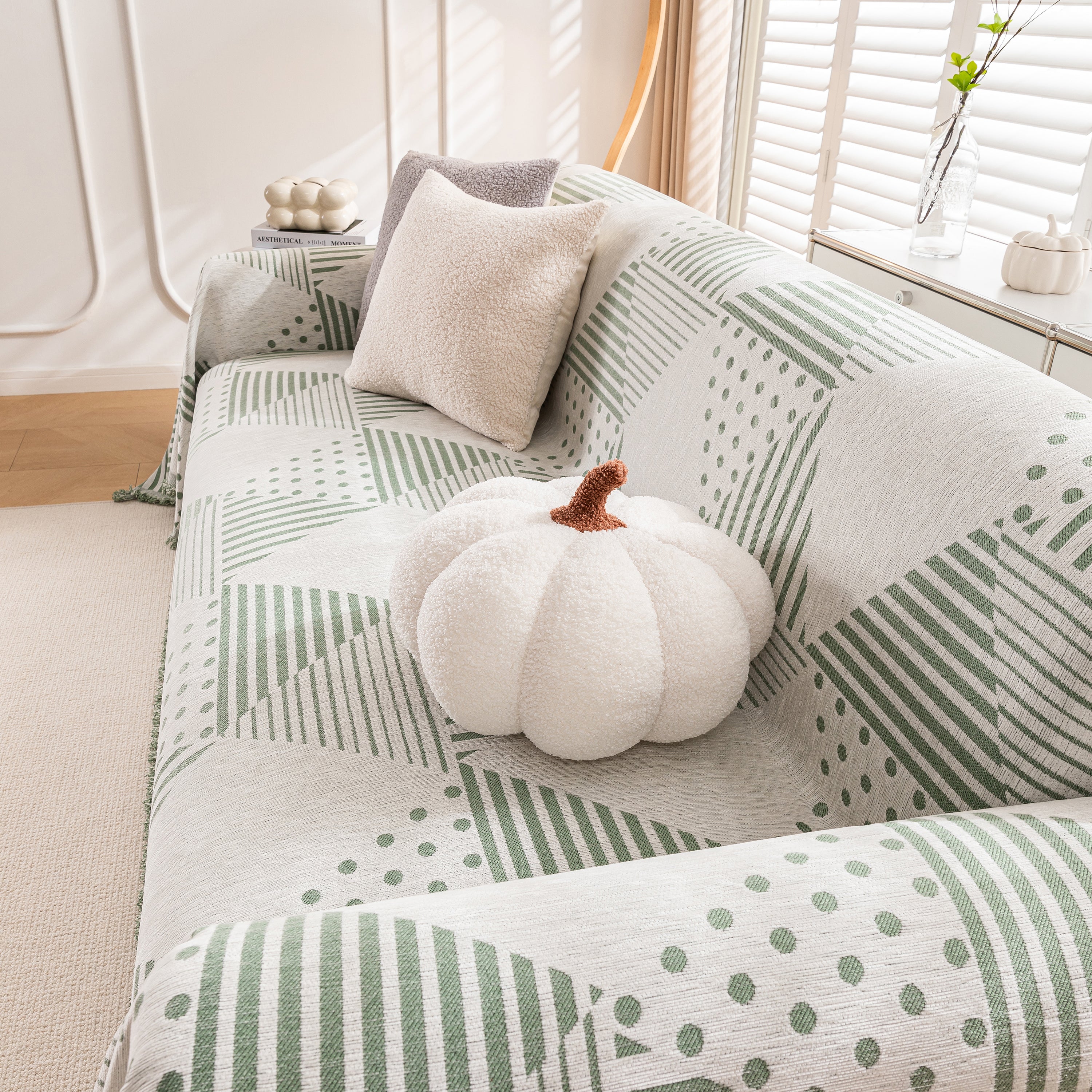 Chenille Geometric Patterned Sofa Throw, Couch Covers for Sectionals for Pets, Throw Cover for Couch - Image 54
