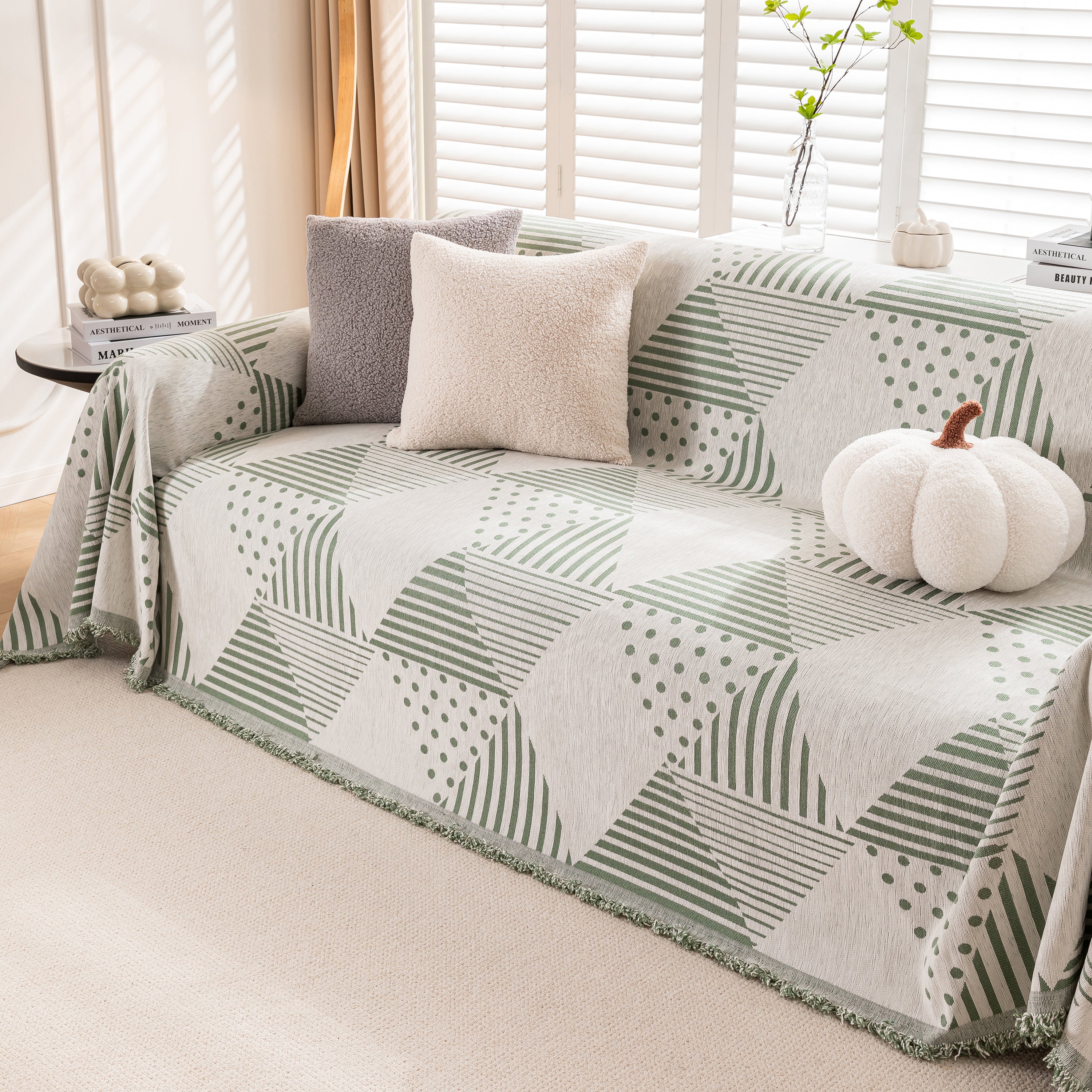 Chenille Geometric Patterned Sofa Throw, Couch Covers for Sectionals for Pets, Throw Cover for Couch - Image 58