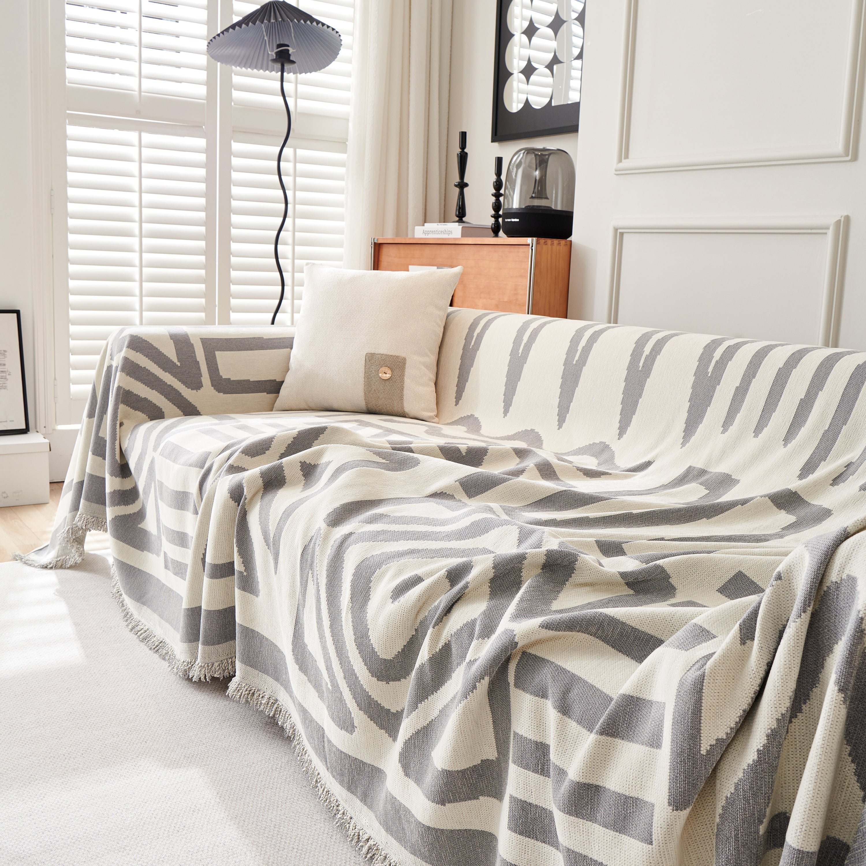 Chenille Geometric Sofa Throw Blanket, Boho Washable Furniture Throw Covers for Sofa - Image 133