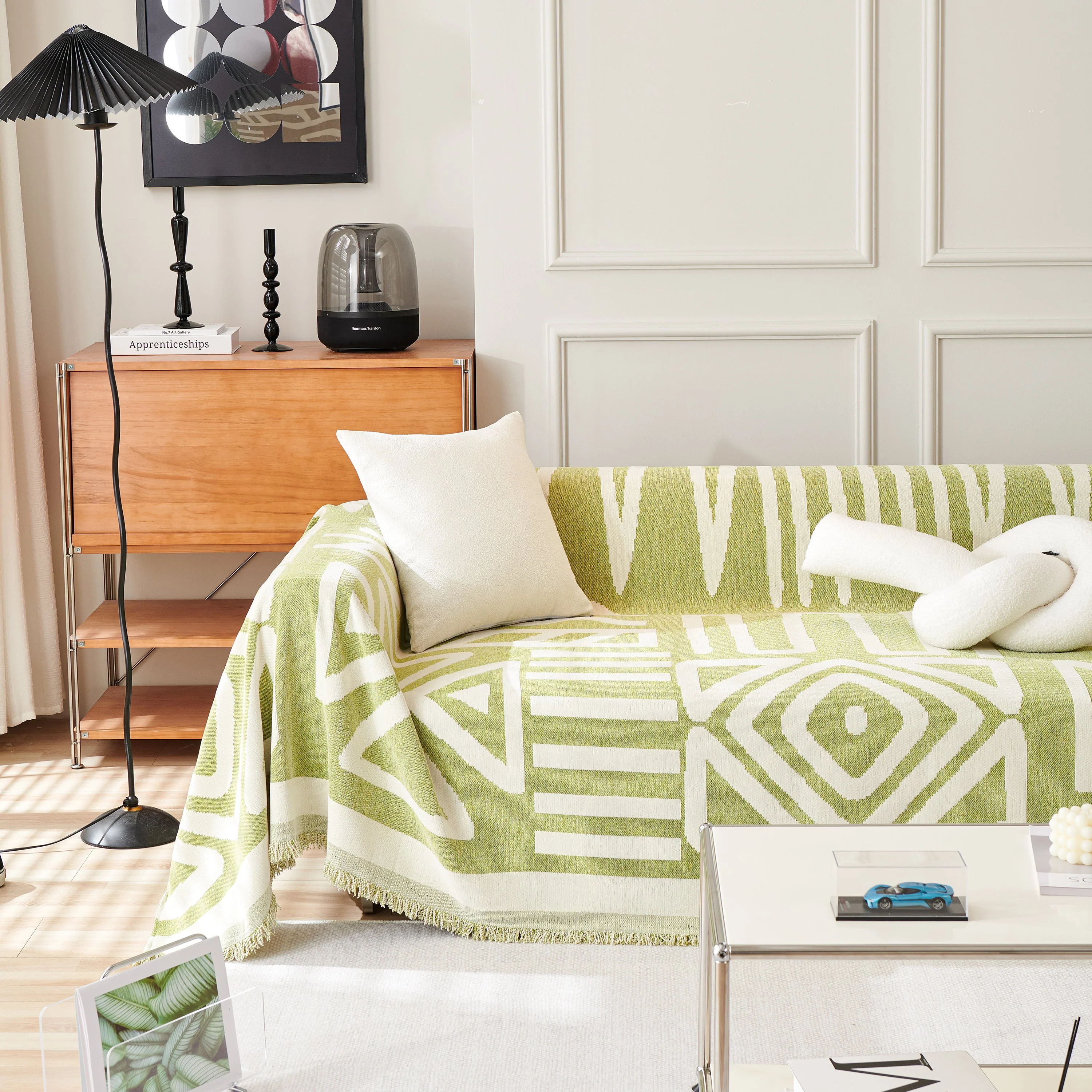 Chenille Geometric Sofa Throw Blanket, Boho Washable Furniture Throw Covers for Sofa - Image 42
