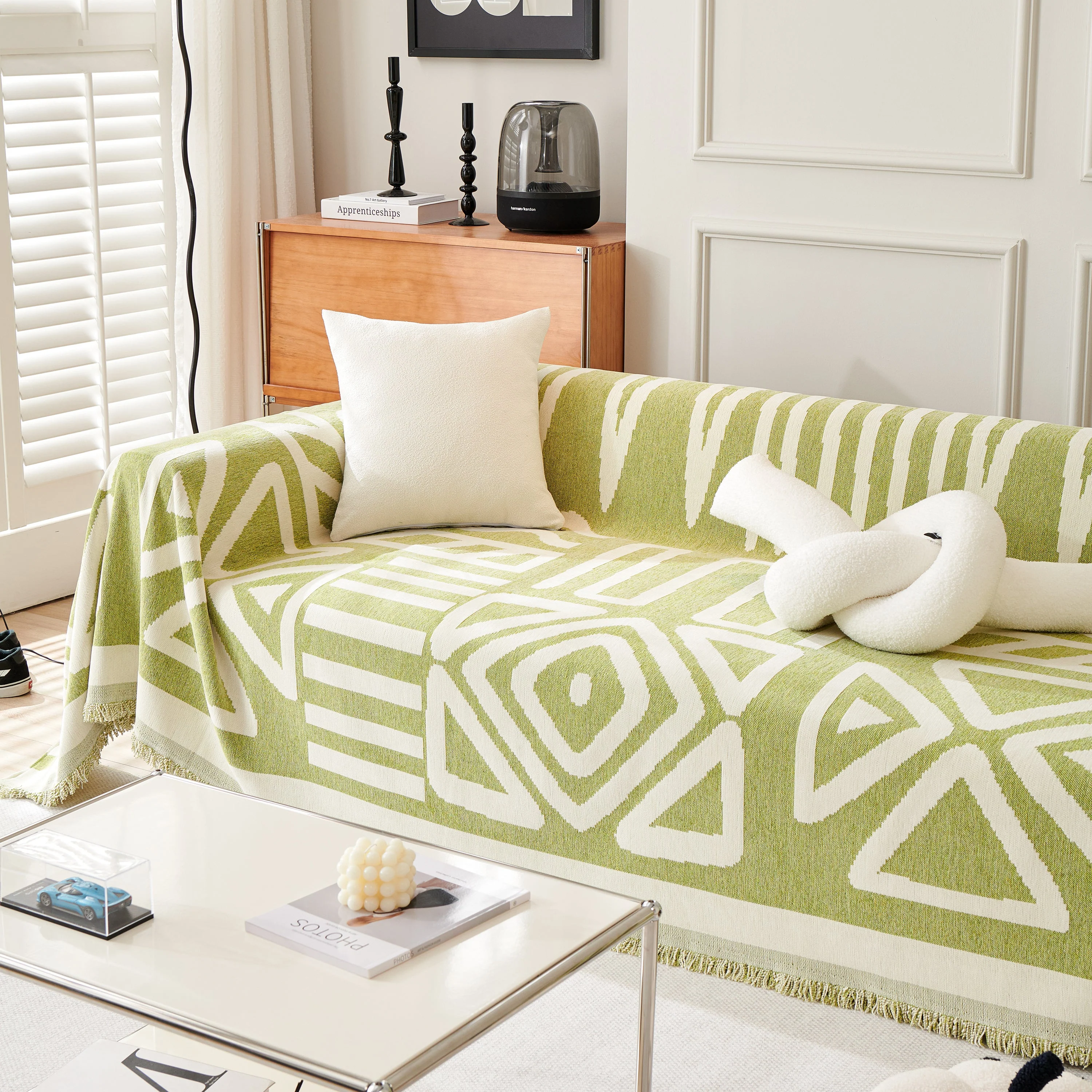 Chenille Geometric Sofa Throw Blanket, Boho Washable Furniture Throw Covers for Sofa - Image 45