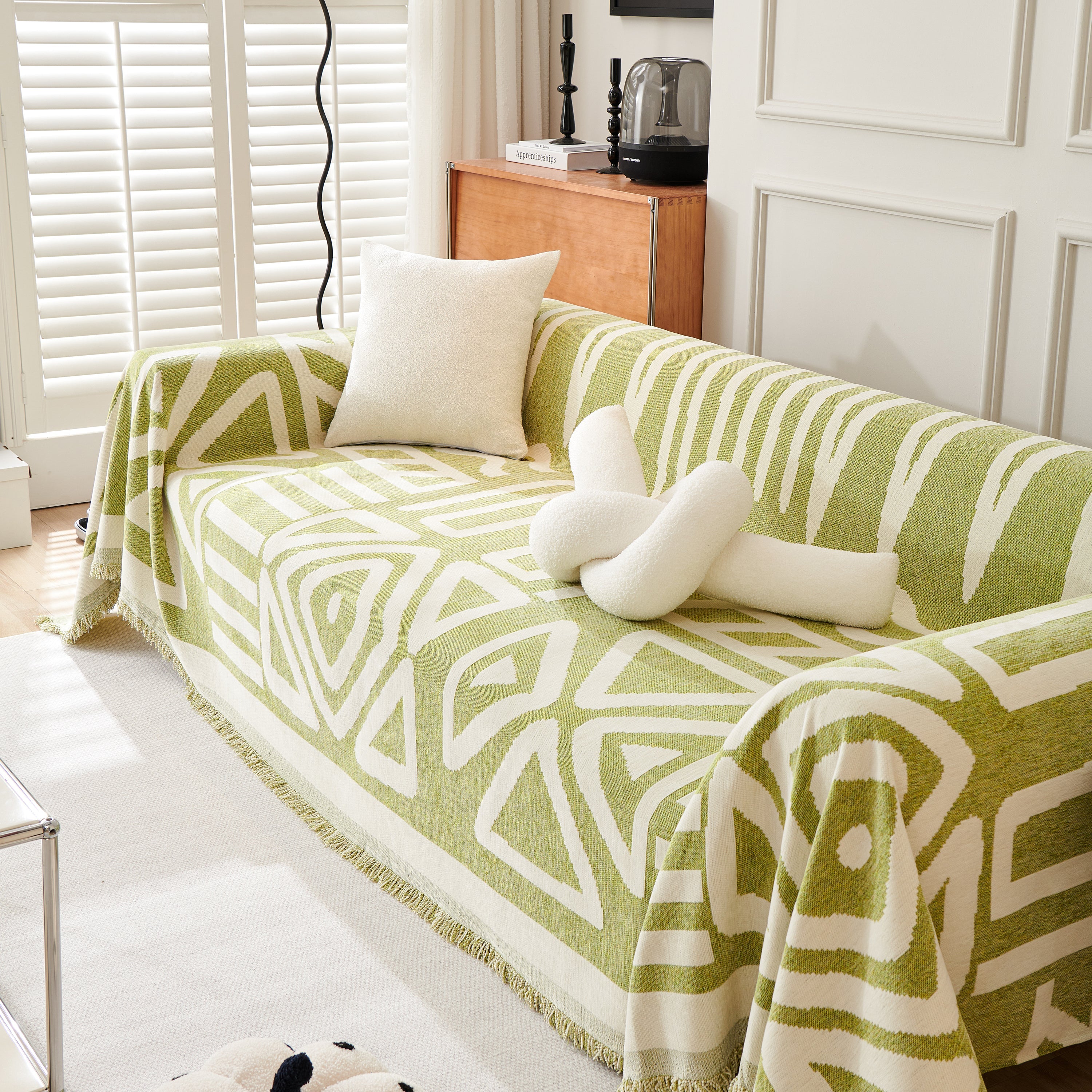 Chenille Geometric Sofa Throw Blanket, Boho Washable Furniture Throw Covers for Sofa - Image 47