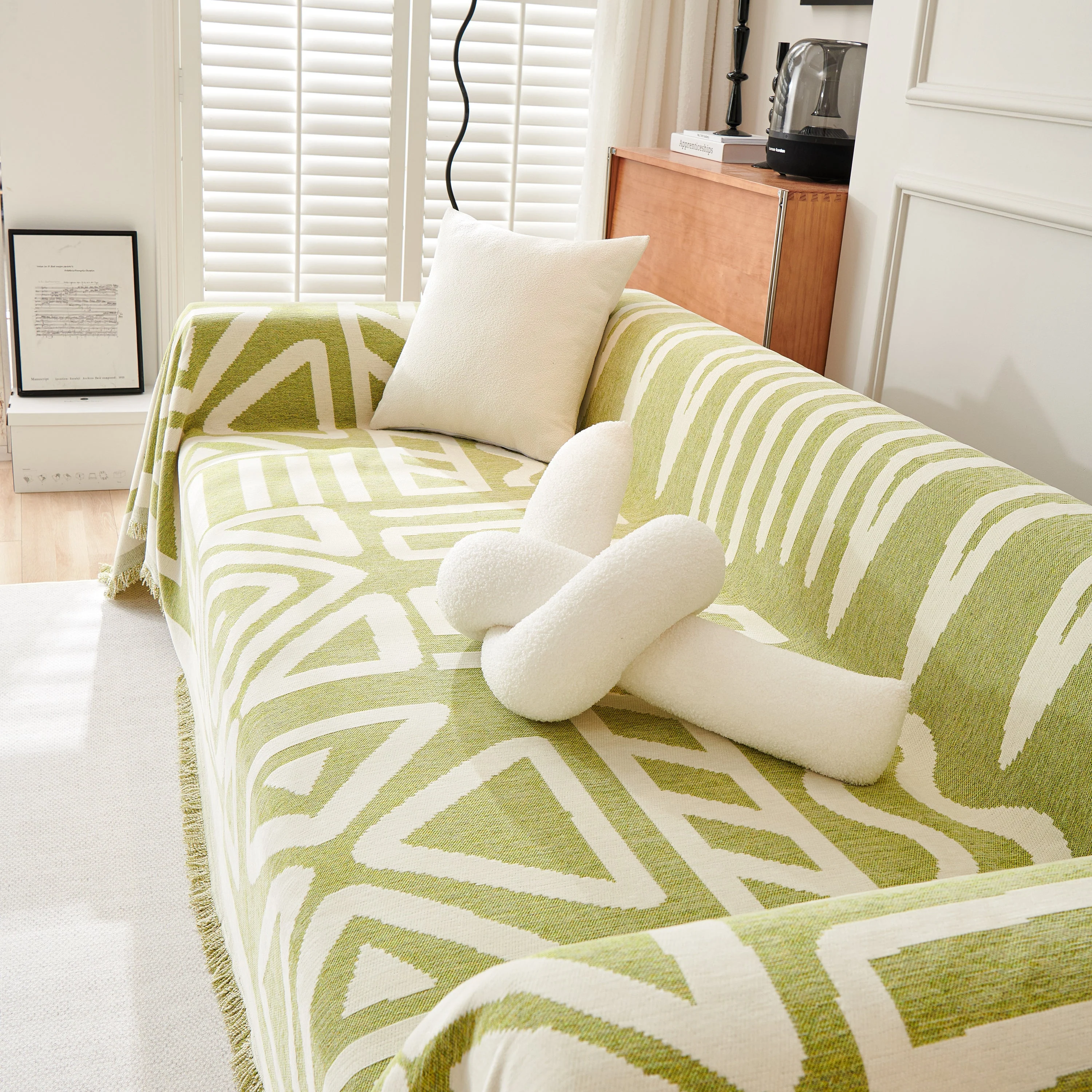 Chenille Geometric Sofa Throw Blanket, Boho Washable Furniture Throw Covers for Sofa - Image 48