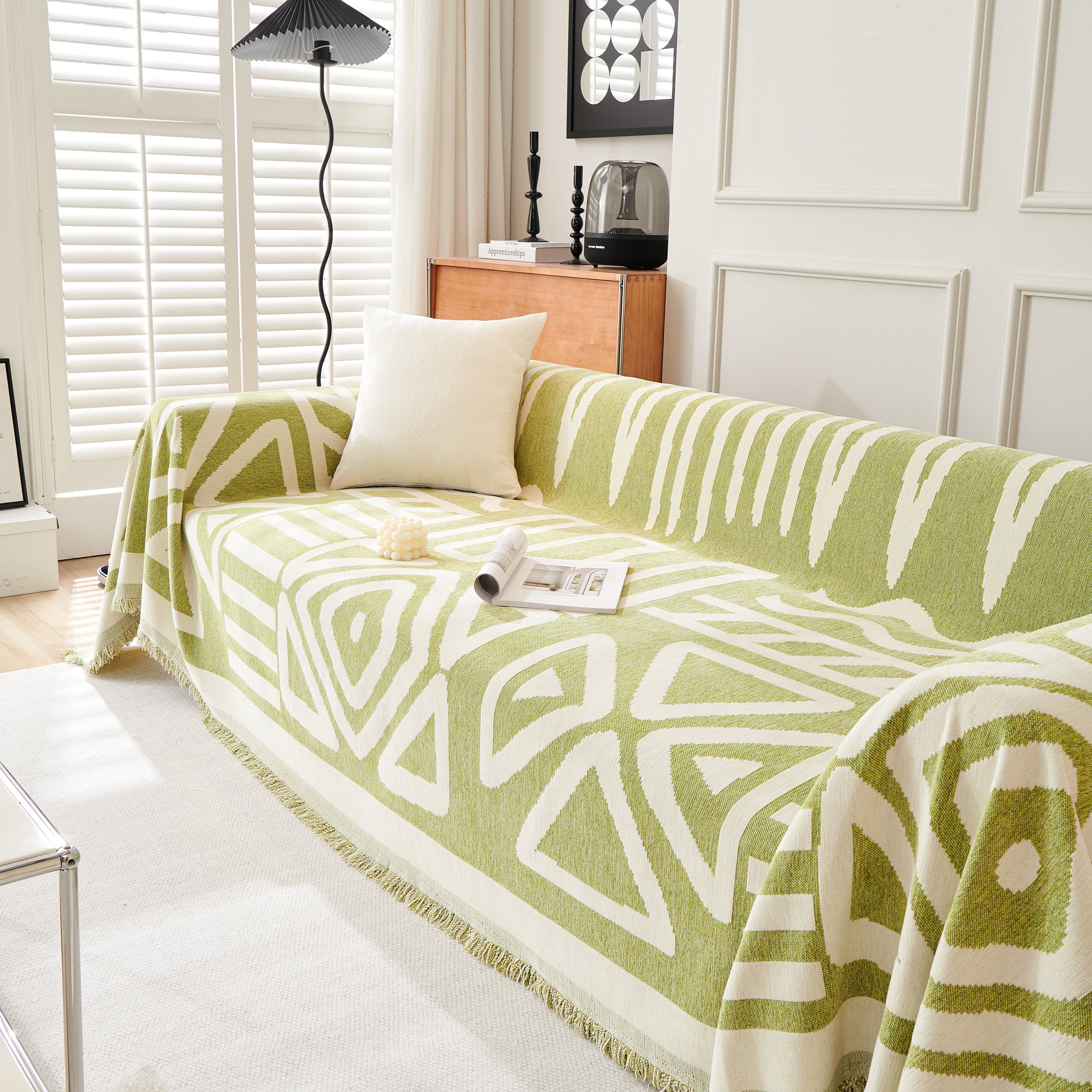 Chenille Geometric Sofa Throw Blanket, Boho Washable Furniture Throw Covers for Sofa - Image 50