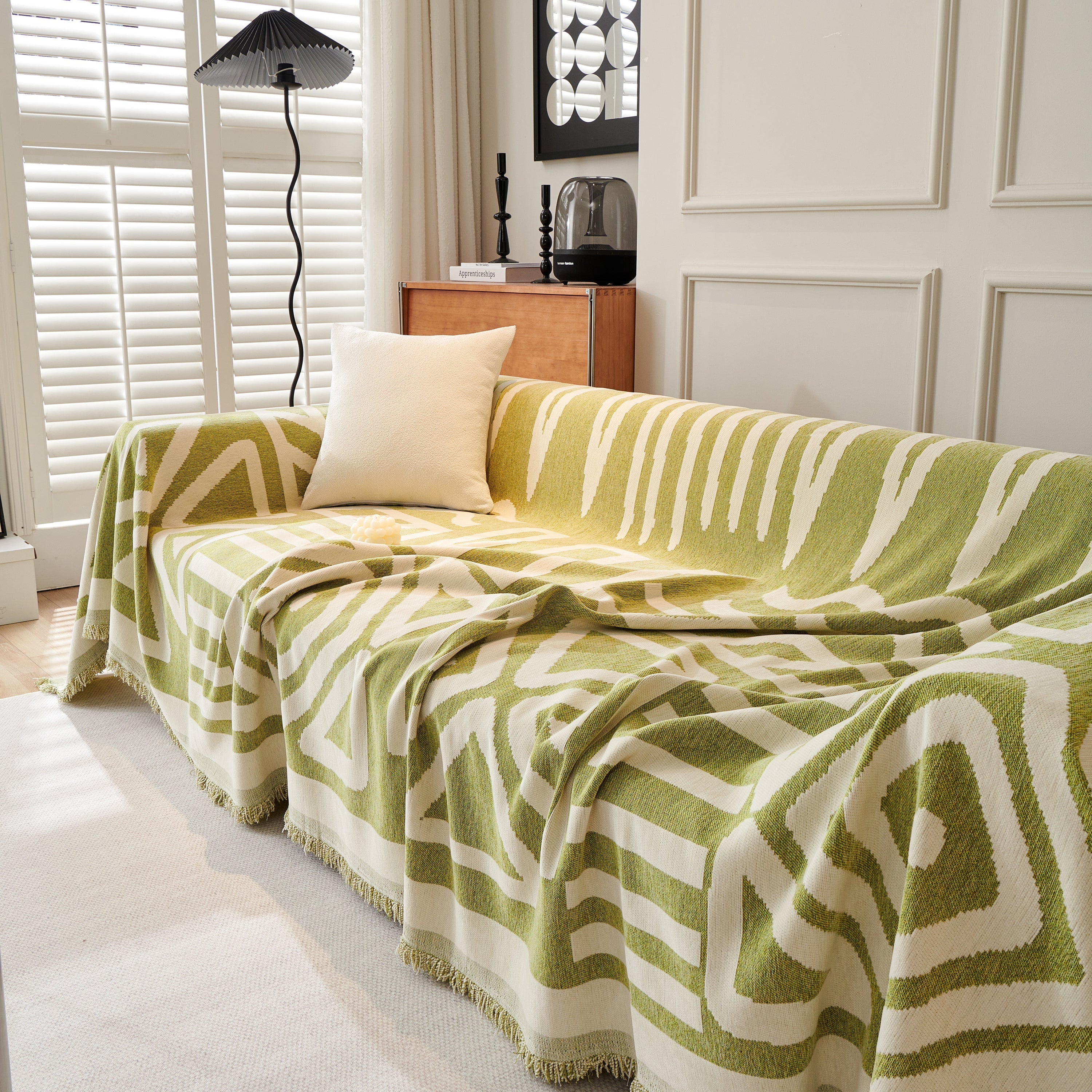 Chenille Geometric Sofa Throw Blanket, Boho Washable Furniture Throw Covers for Sofa - Image 52