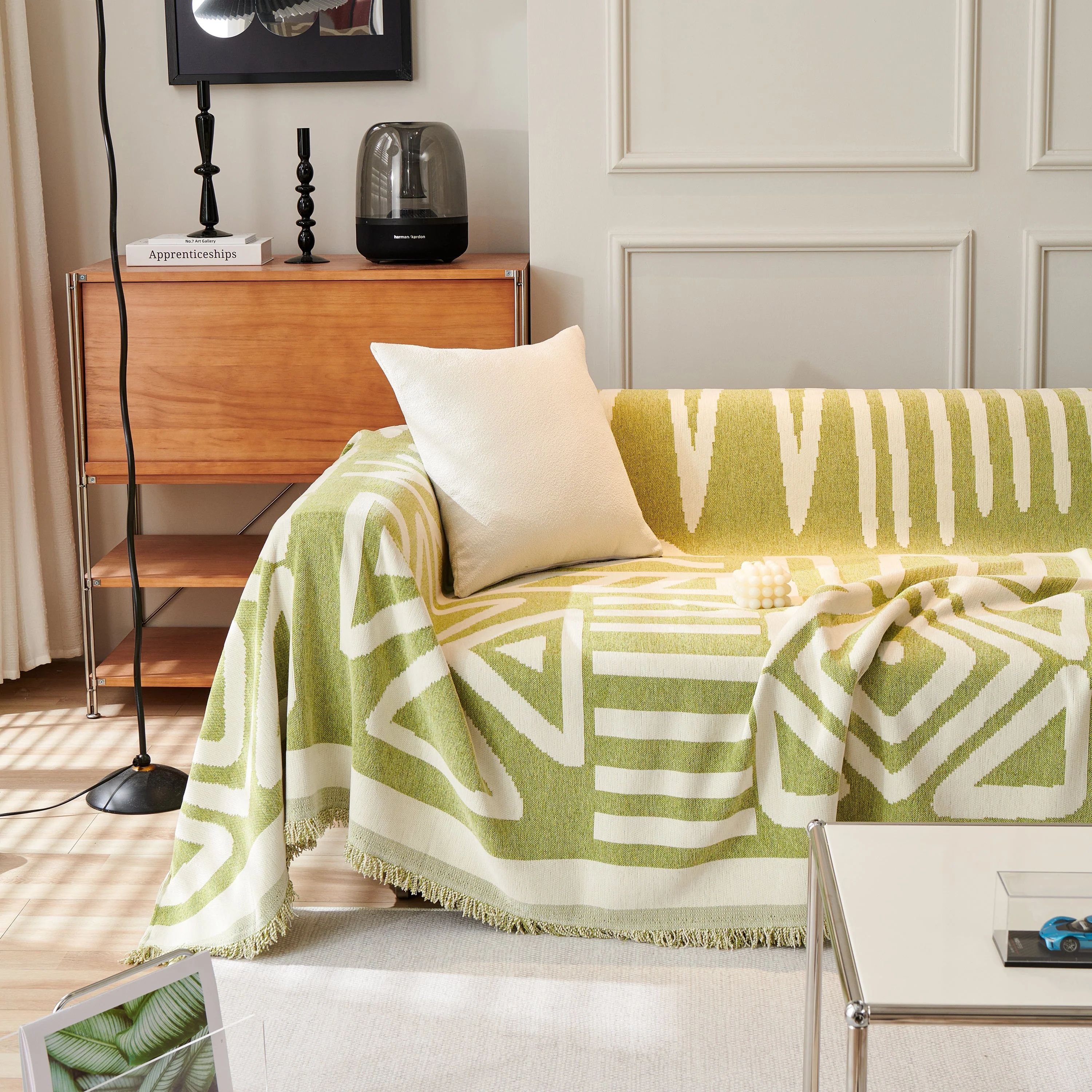 Chenille Geometric Sofa Throw Blanket, Boho Washable Furniture Throw Covers for Sofa - Image 53