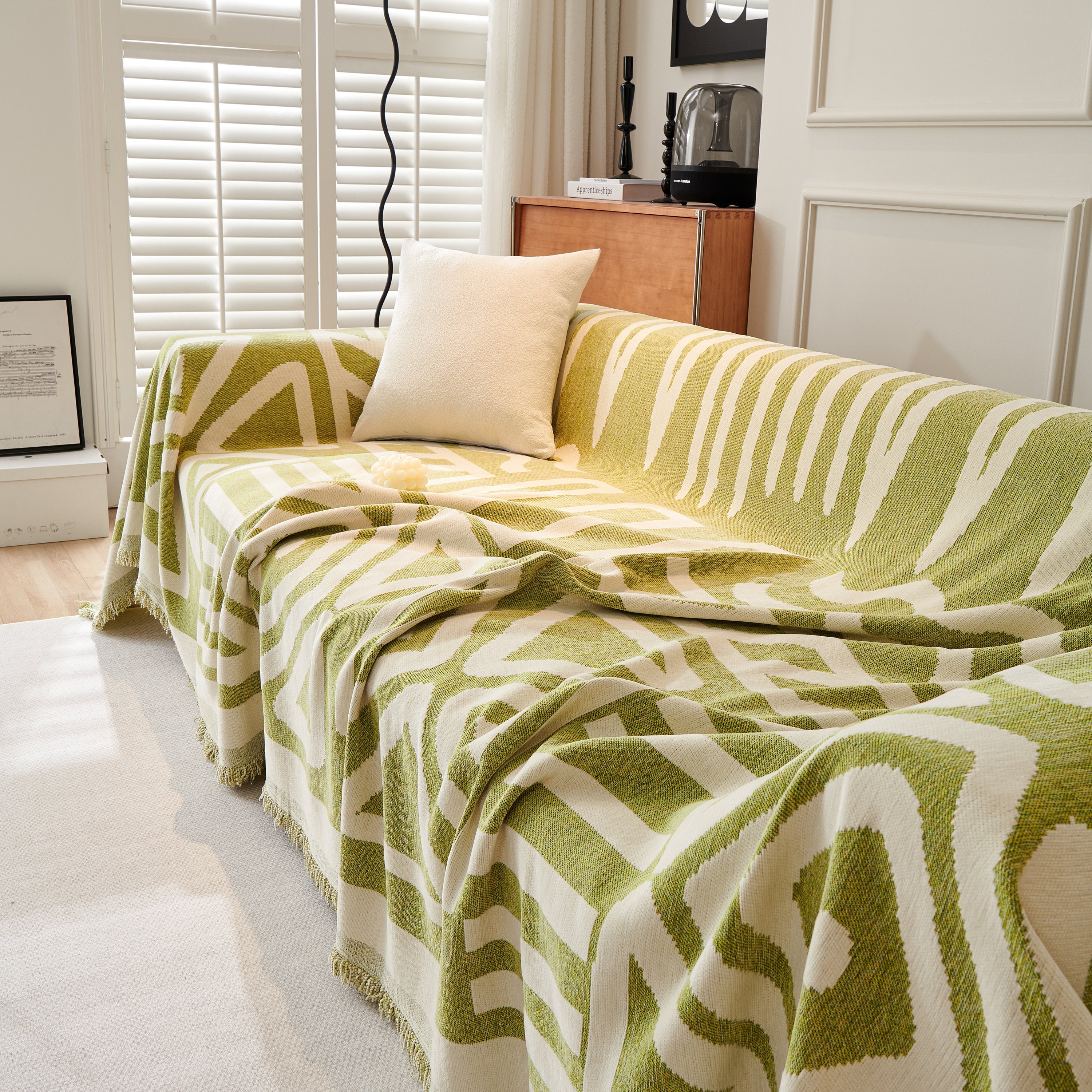 Chenille Geometric Sofa Throw Blanket, Boho Washable Furniture Throw Covers for Sofa - Image 54