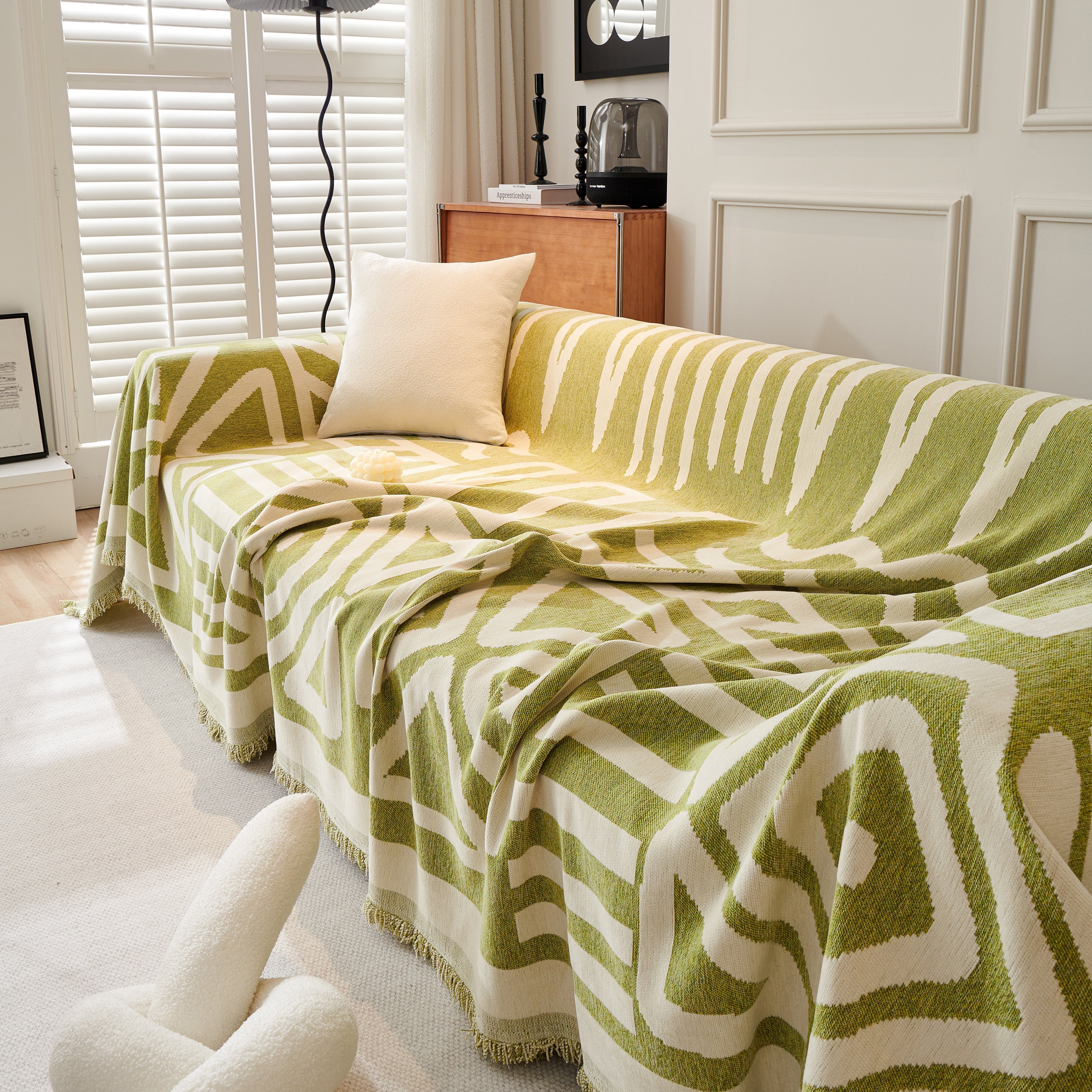 Chenille Geometric Sofa Throw Blanket, Boho Washable Furniture Throw Covers for Sofa - Image 55