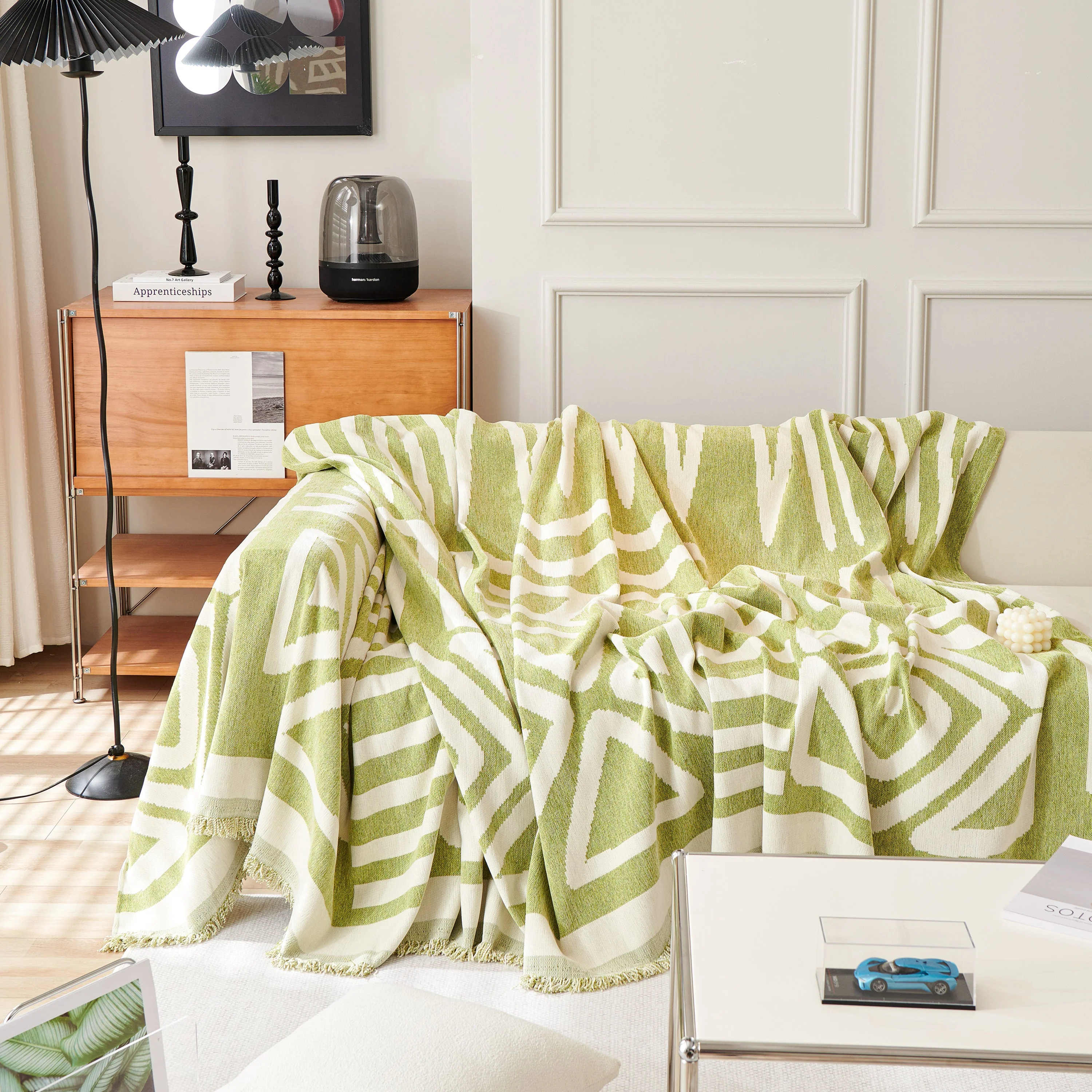 Chenille Geometric Sofa Throw Blanket, Boho Washable Furniture Throw Covers for Sofa - Image 58