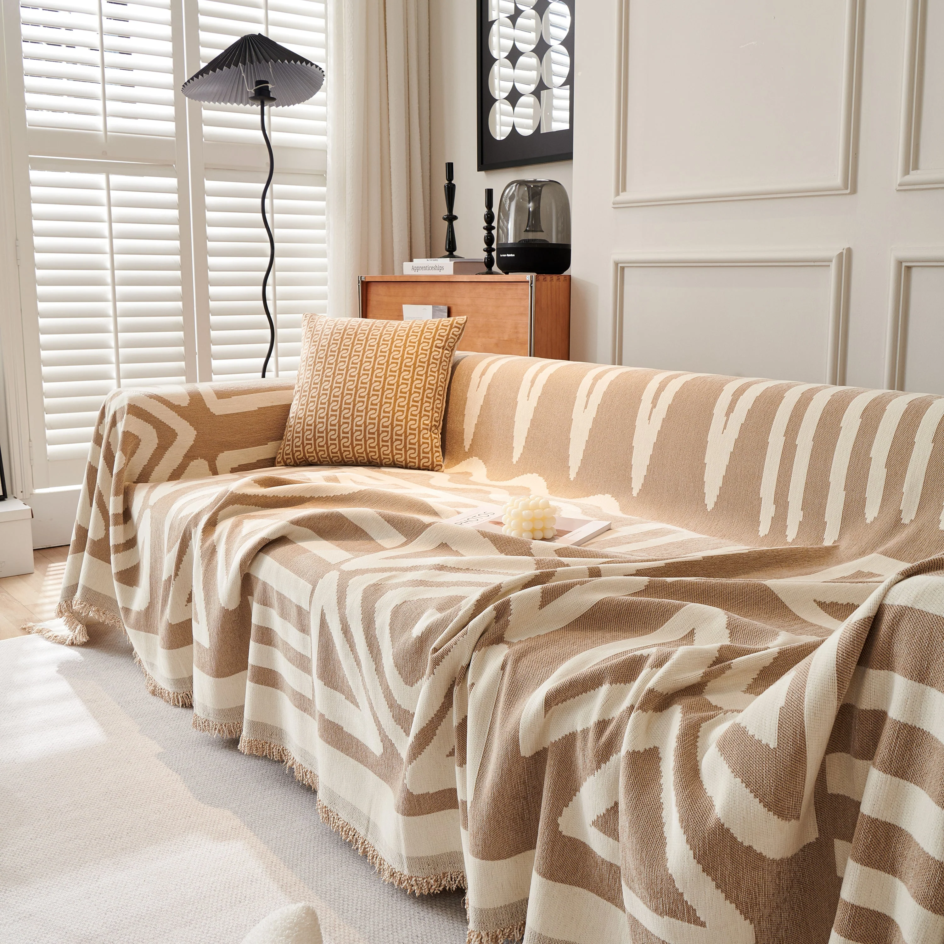 Chenille Geometric Sofa Throw Blanket, Boho Washable Furniture Throw Covers for Sofa - Image 72
