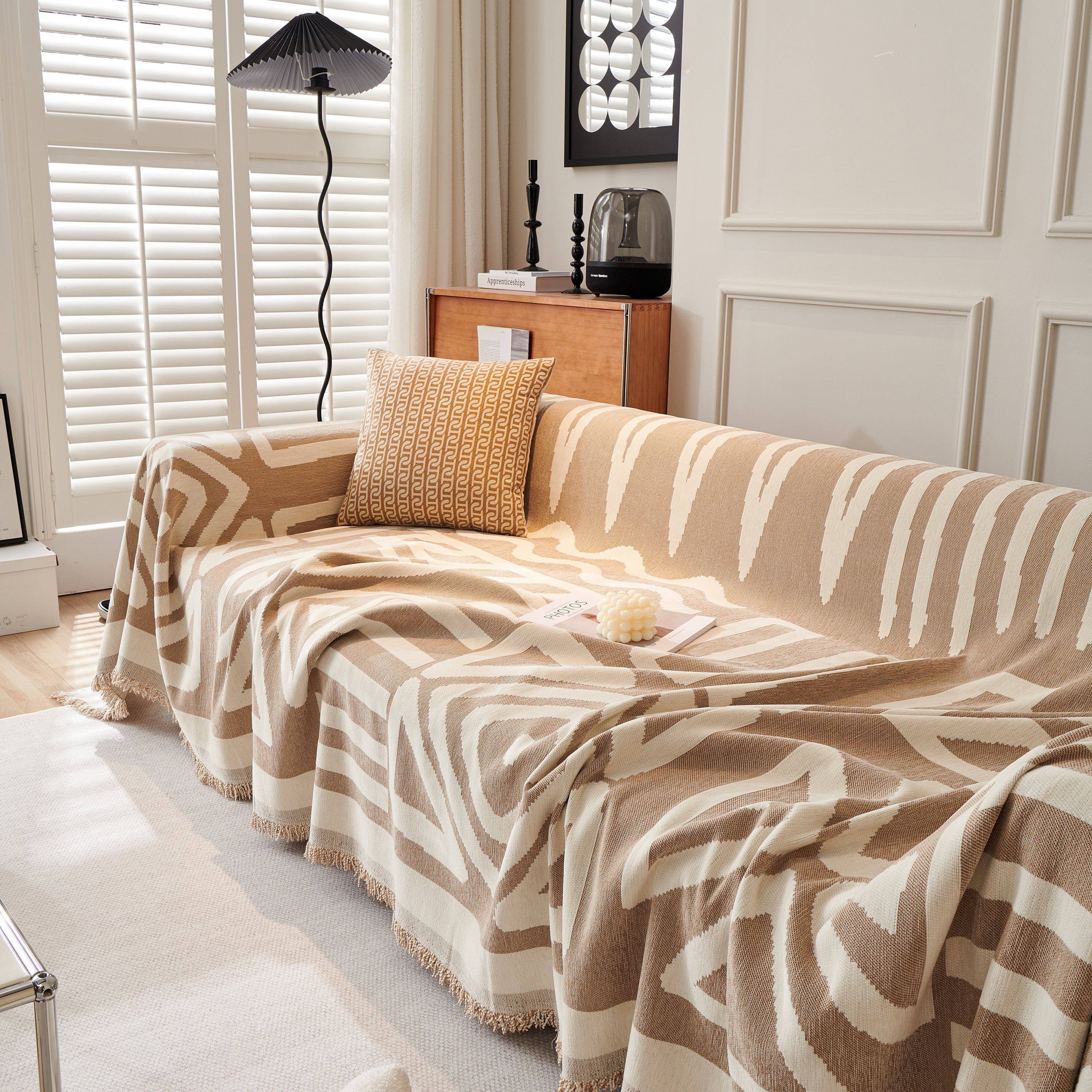 Chenille Geometric Sofa Throw Blanket, Boho Washable Furniture Throw Covers for Sofa - Image 73