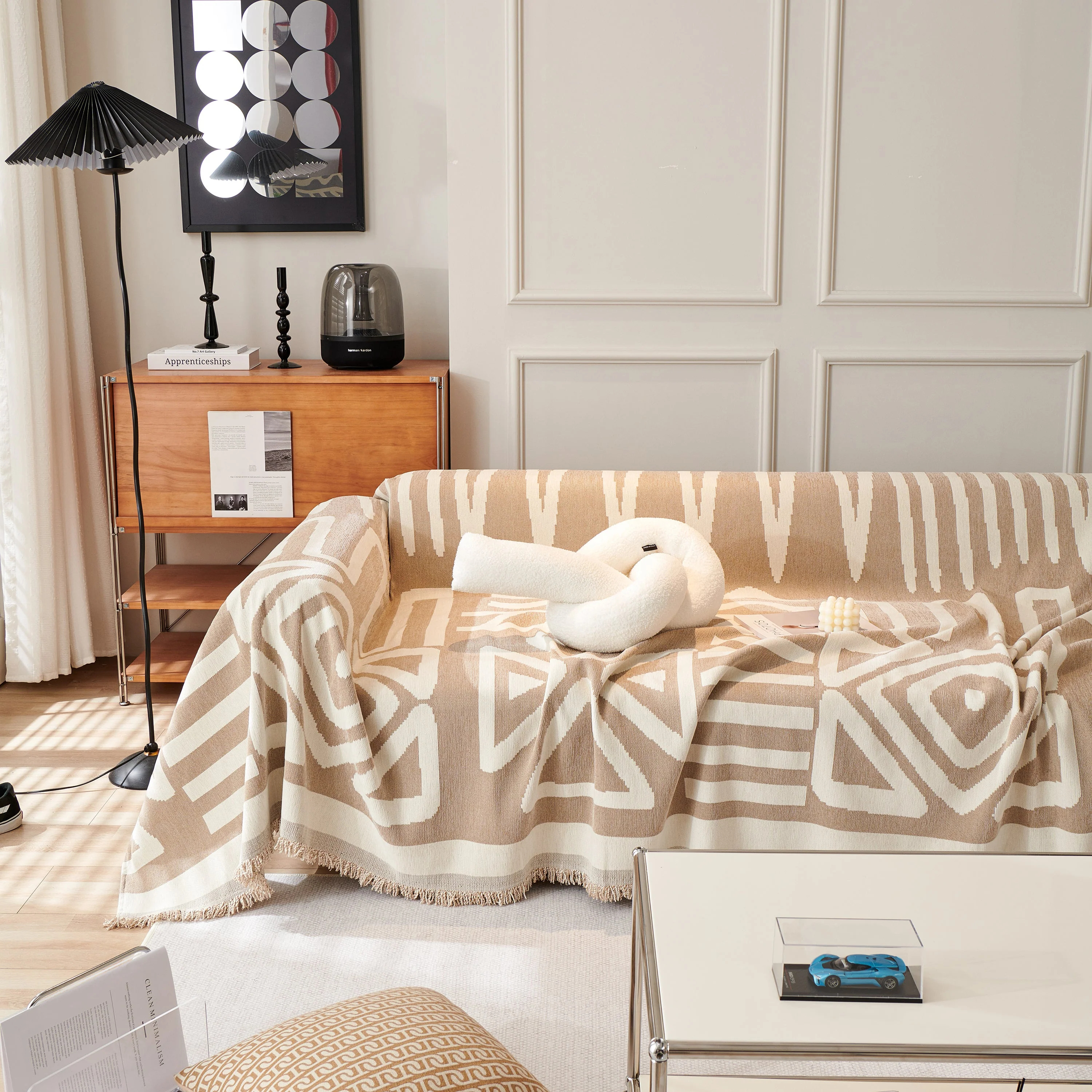 Chenille Geometric Sofa Throw Blanket, Boho Washable Furniture Throw Covers for Sofa - Image 74