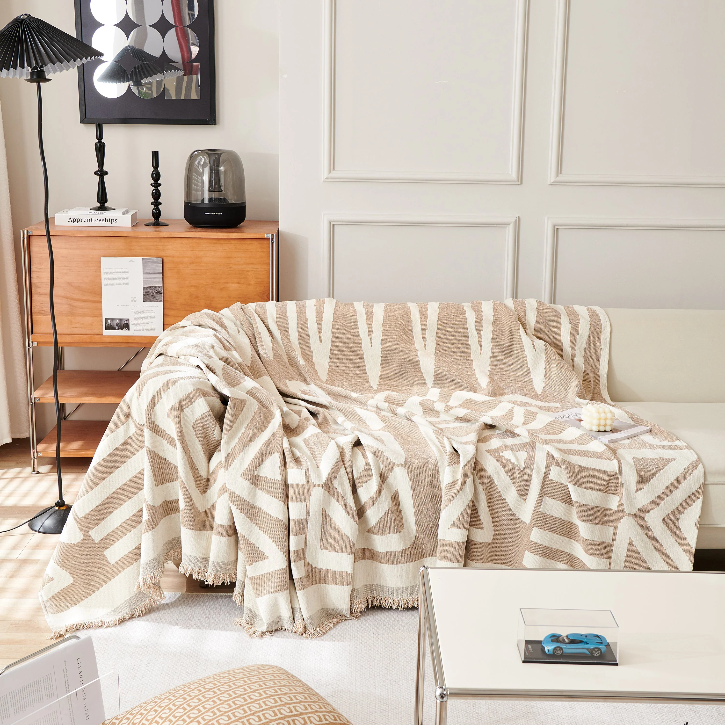 Chenille Geometric Sofa Throw Blanket, Boho Washable Furniture Throw Covers for Sofa - Image 79