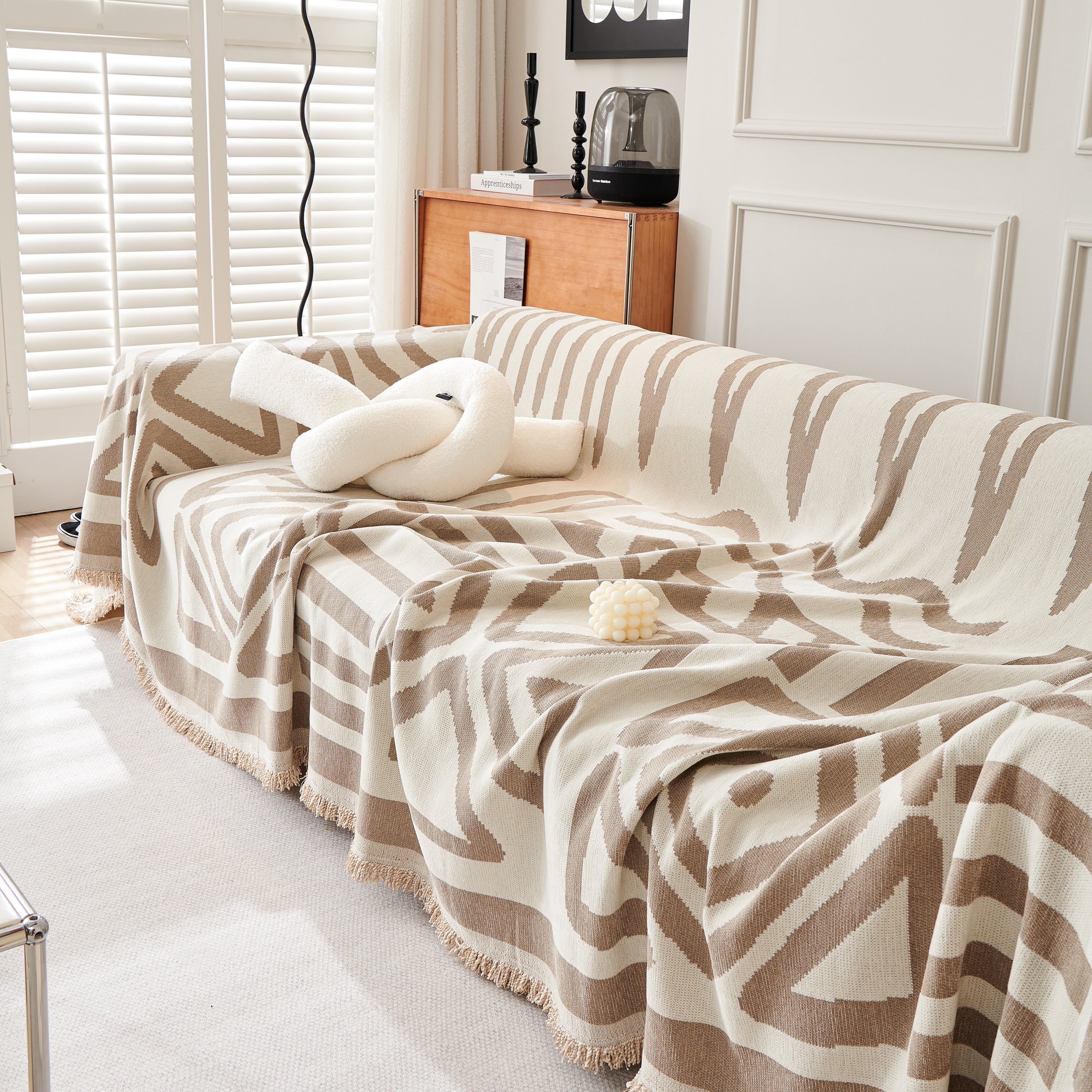 Chenille Geometric Sofa Throw Blanket, Boho Washable Furniture Throw Covers for Sofa - Image 94