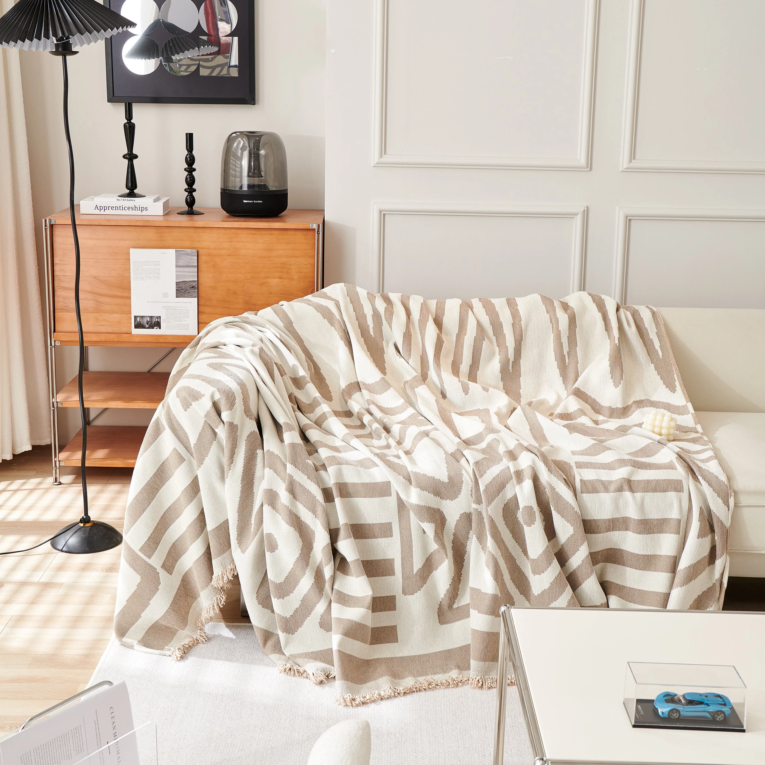 Chenille Geometric Sofa Throw Blanket, Boho Washable Furniture Throw Covers for Sofa - Image 99