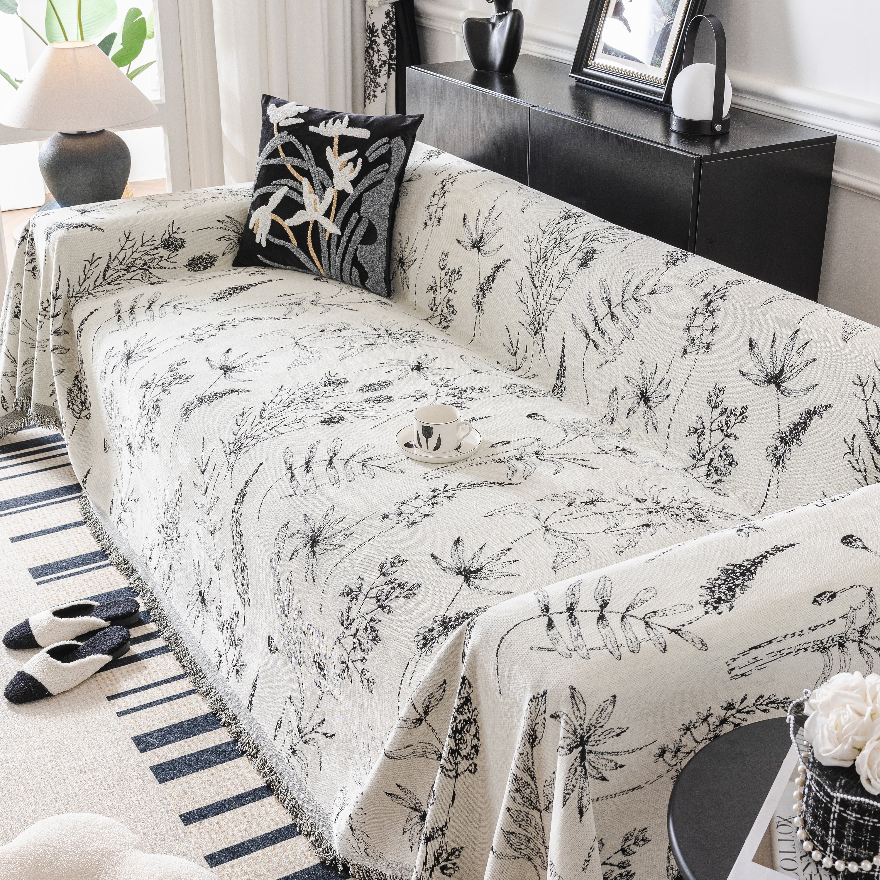 Chenille Giverny Couch Cover, Cozy Blankets for Sofa and Couch, Slip Covers for Couch Sectional - Image 17