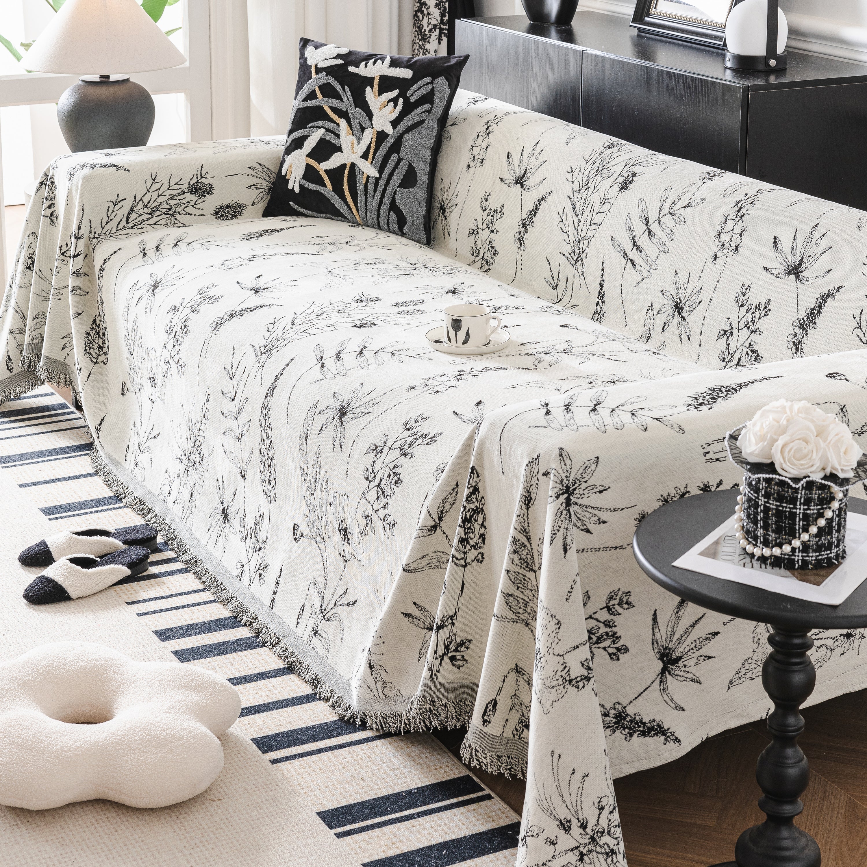 Chenille Giverny Couch Cover, Cozy Blankets for Sofa and Couch, Slip Covers for Couch Sectional - Image 26