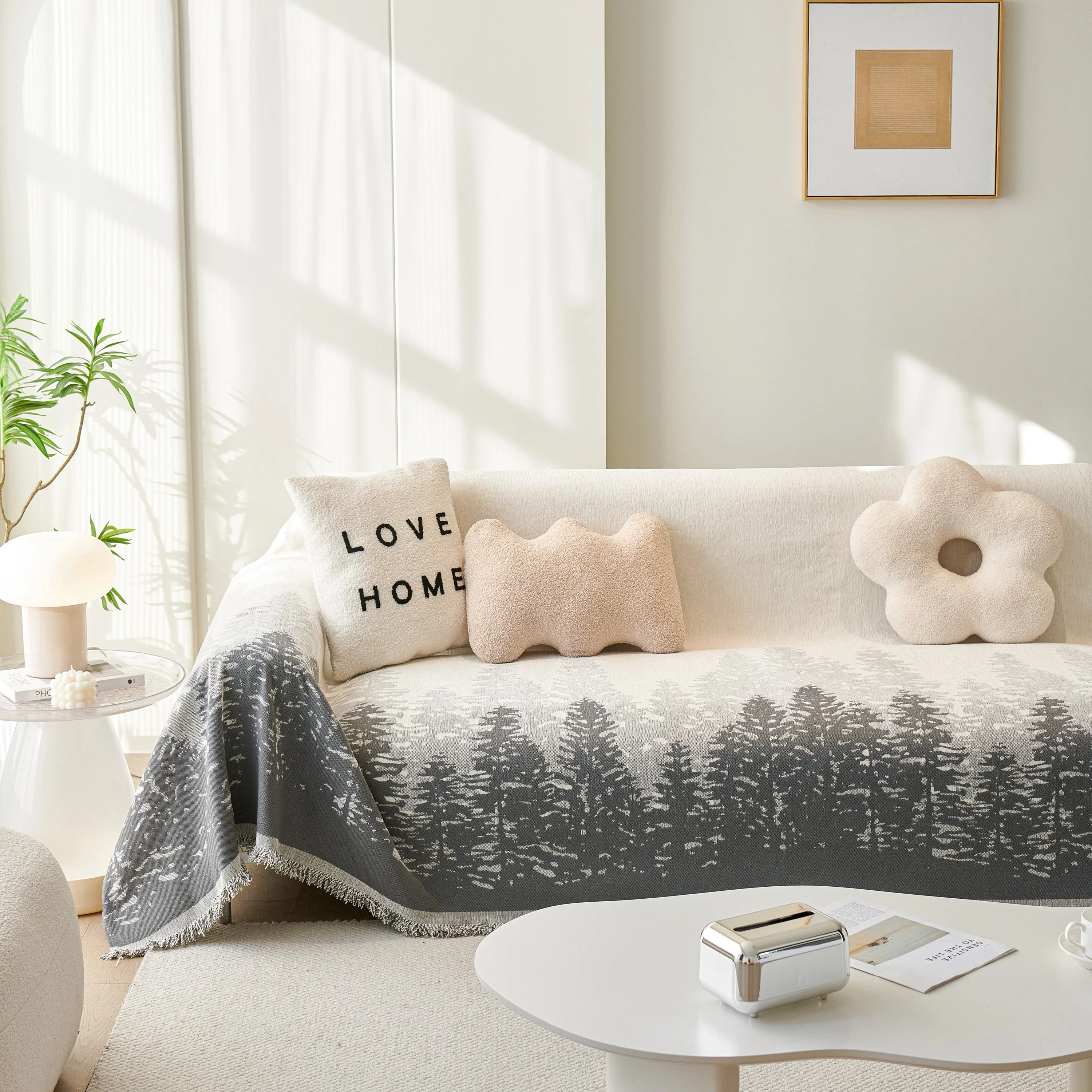 Chenille Grove Sofa Cover Blanket Furniture Protector, Couch Protector Sofa Throw Cover for Couches - Image 58
