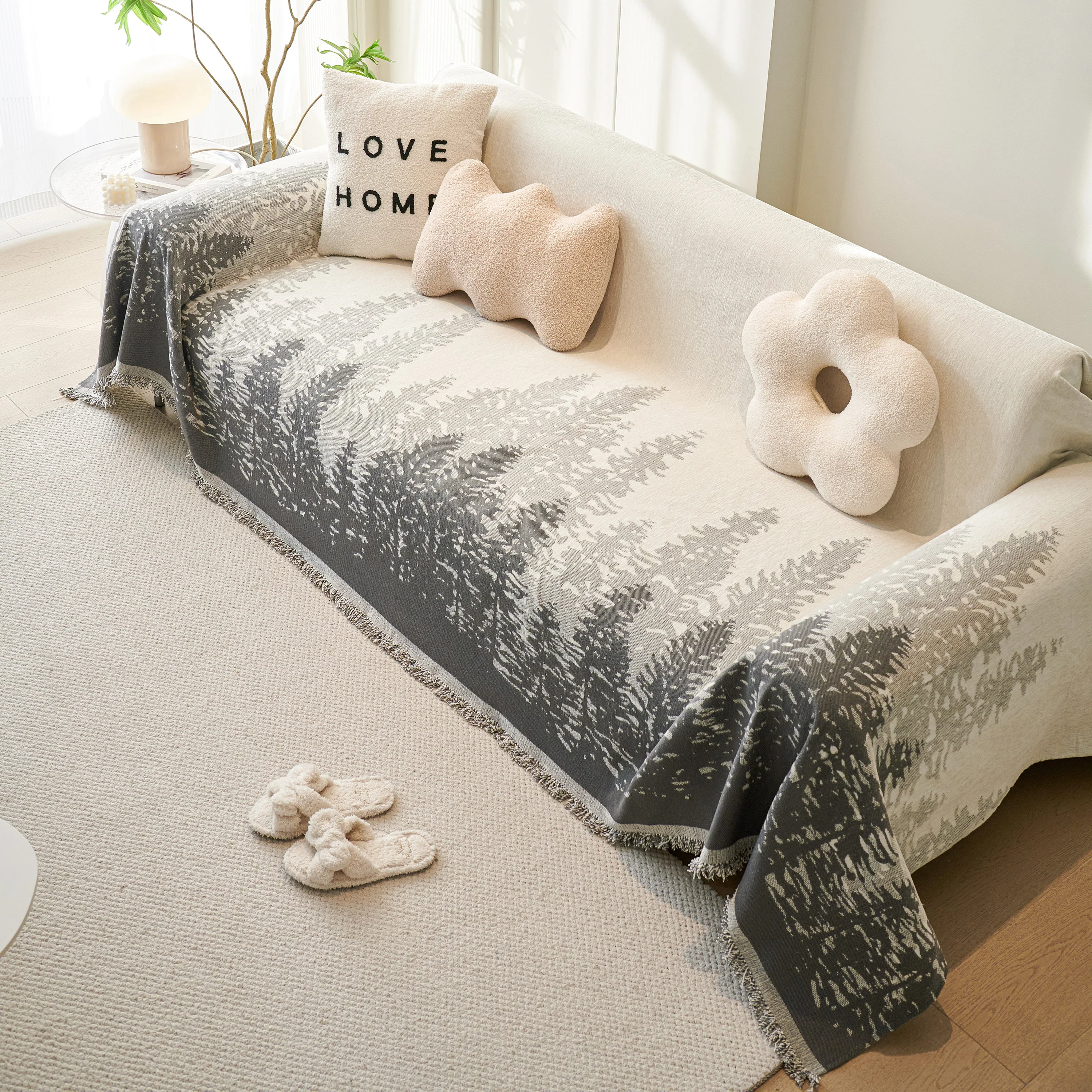 Chenille Grove Sofa Cover Blanket Furniture Protector, Couch Protector Sofa Throw Cover for Couches - Image 62