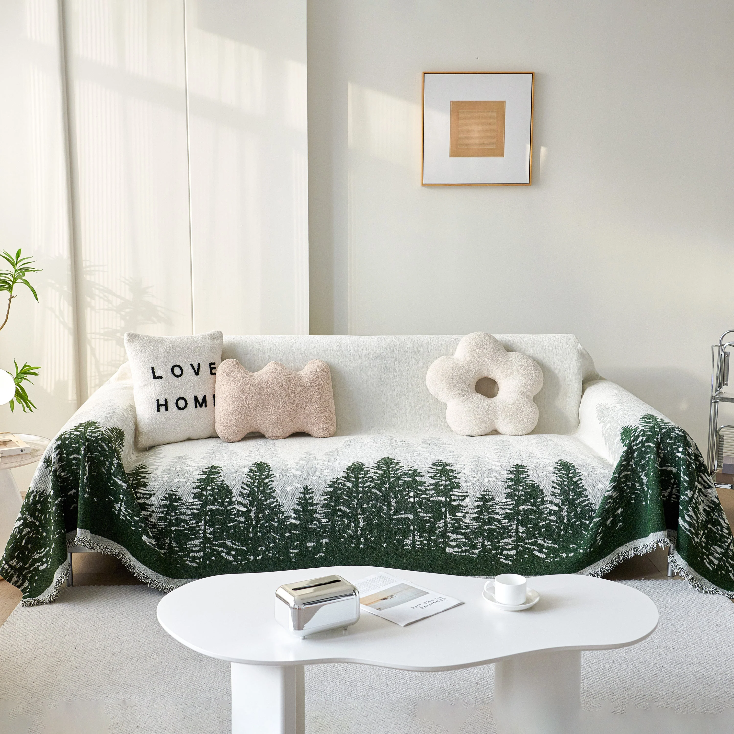 Chenille Grove Sofa Cover Blanket Furniture Protector, Couch Protector Sofa Throw Cover for Couches - Image 82