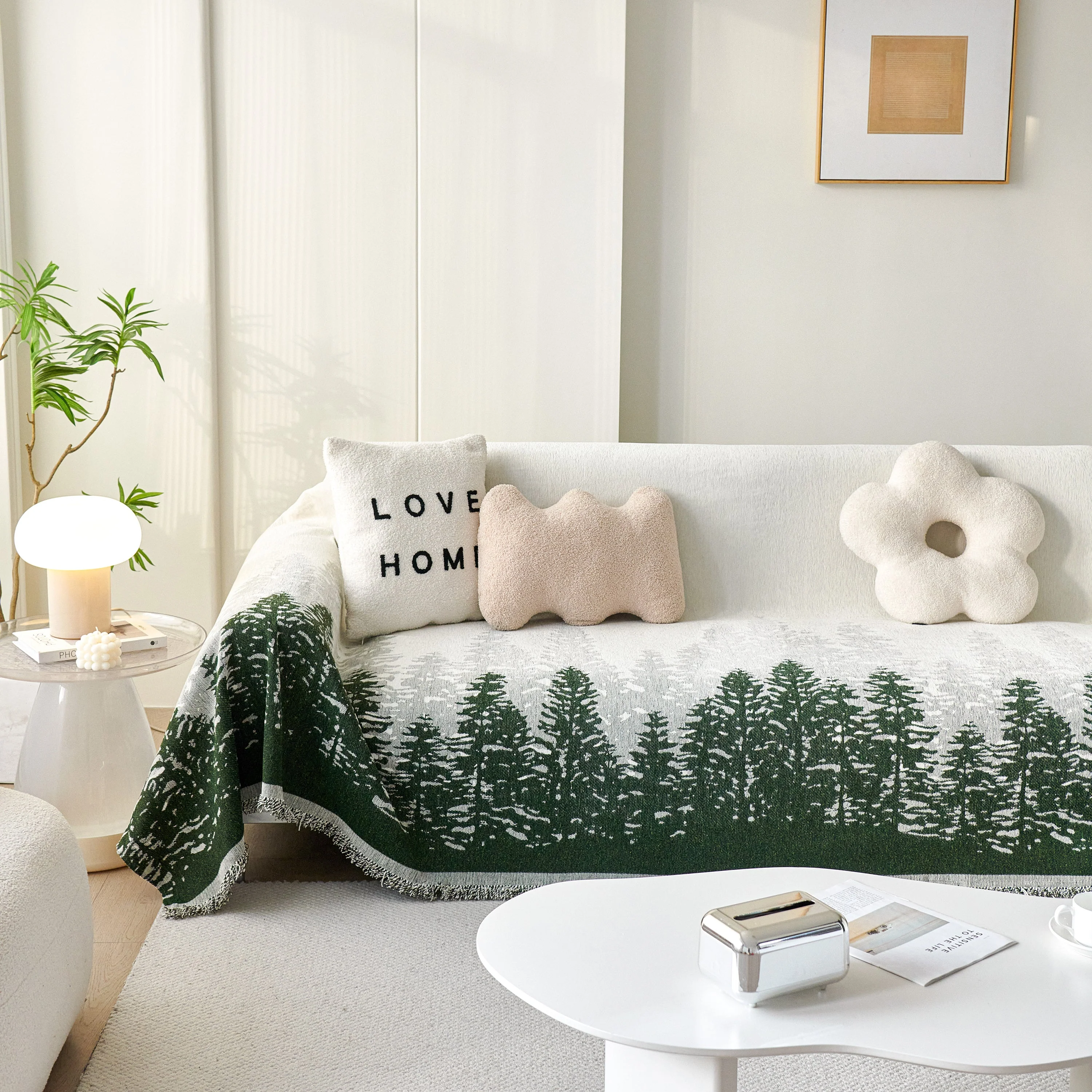 Chenille Grove Sofa Cover Blanket Furniture Protector, Couch Protector Sofa Throw Cover for Couches - Image 83