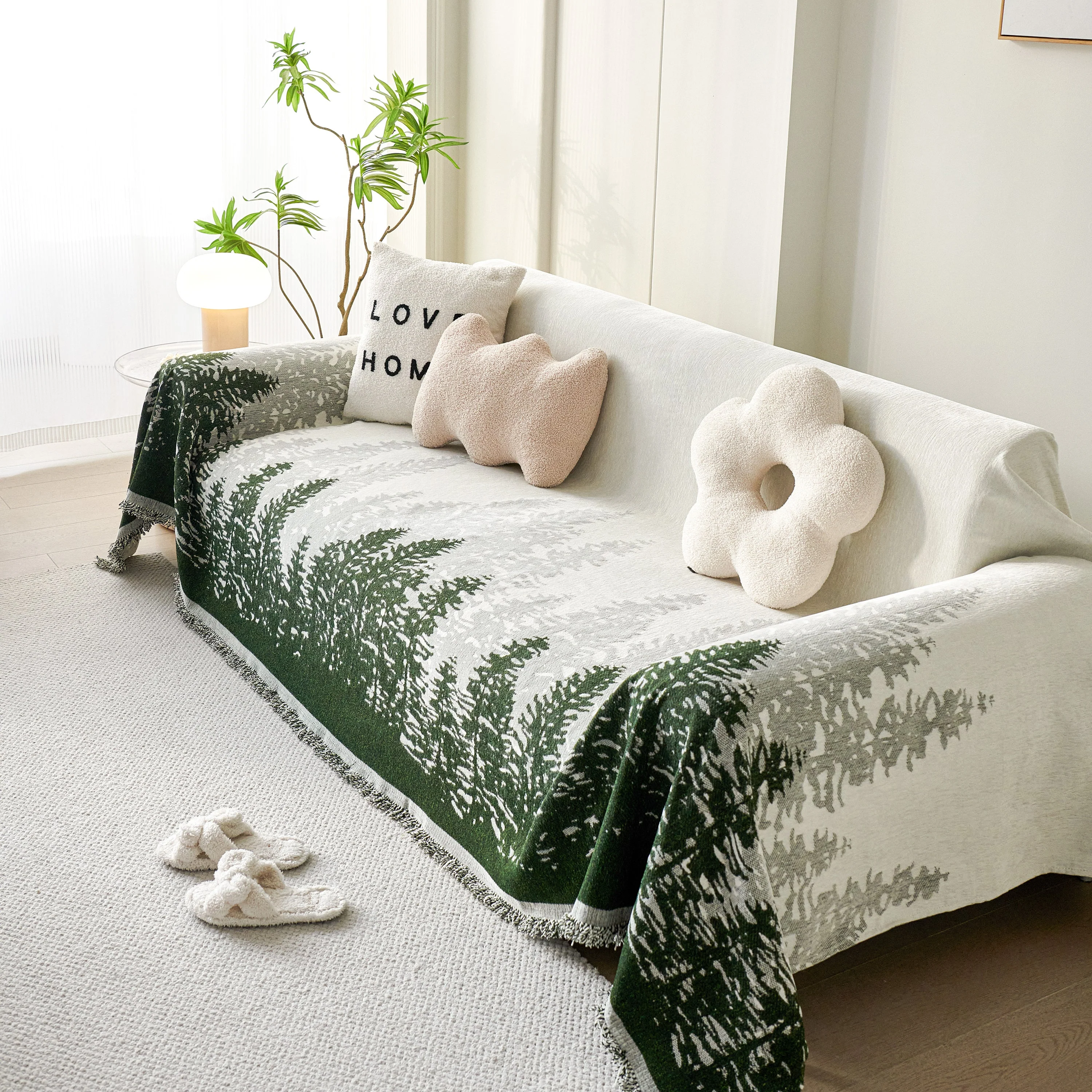 Chenille Grove Sofa Cover Blanket Furniture Protector, Couch Protector Sofa Throw Cover for Couches - Image 85