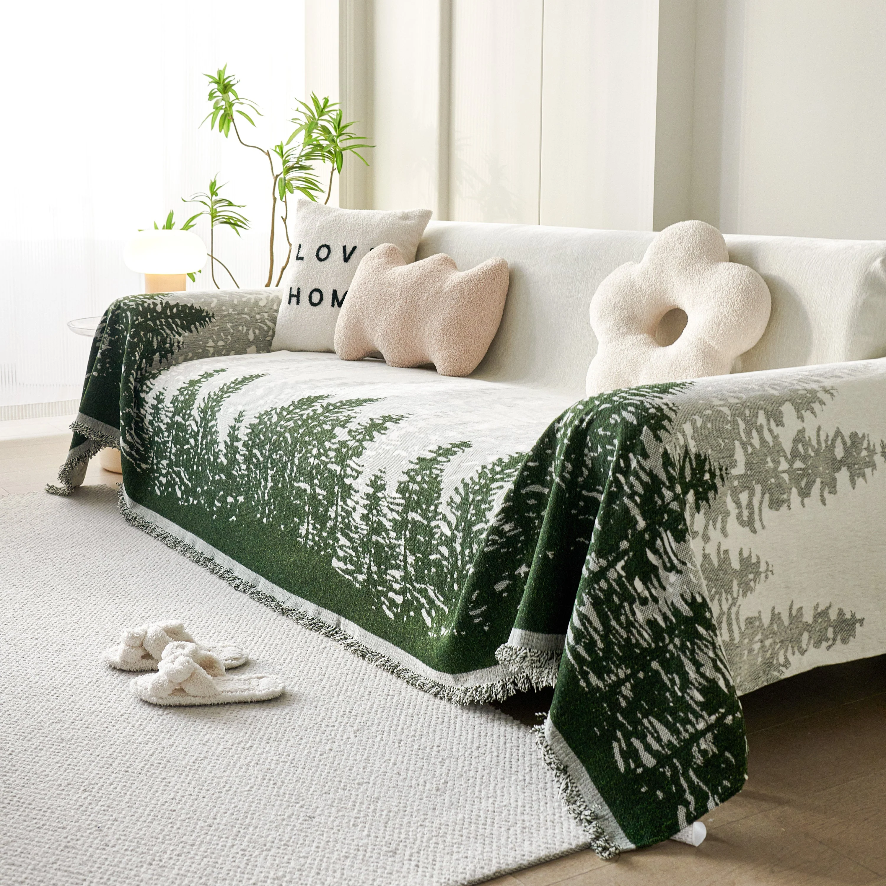 Chenille Grove Sofa Cover Blanket Furniture Protector, Couch Protector Sofa Throw Cover for Couches - Image 86