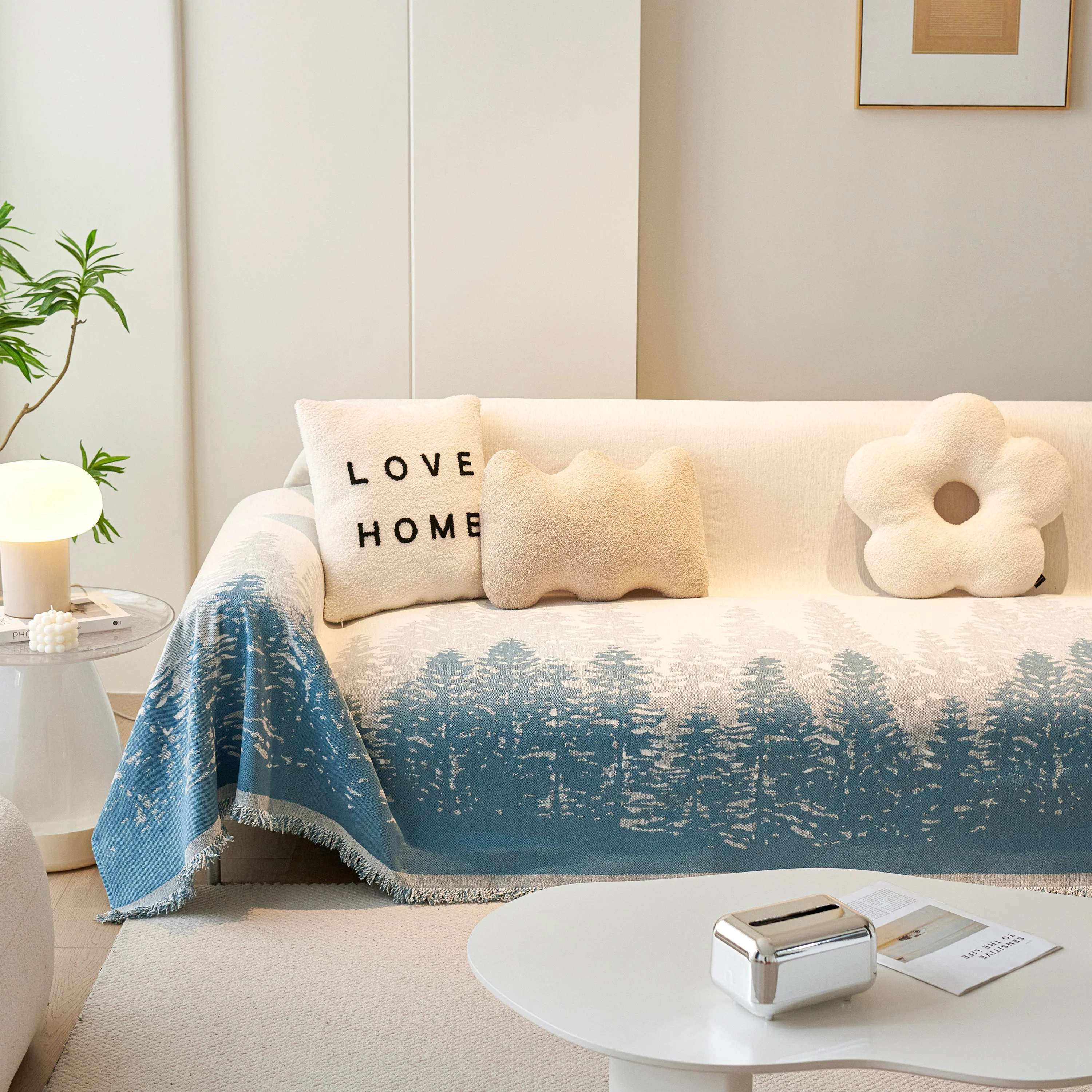 Chenille Grove Sofa Cover Blanket Furniture Protector, Couch Protector Sofa Throw Cover for Couches - Image 9