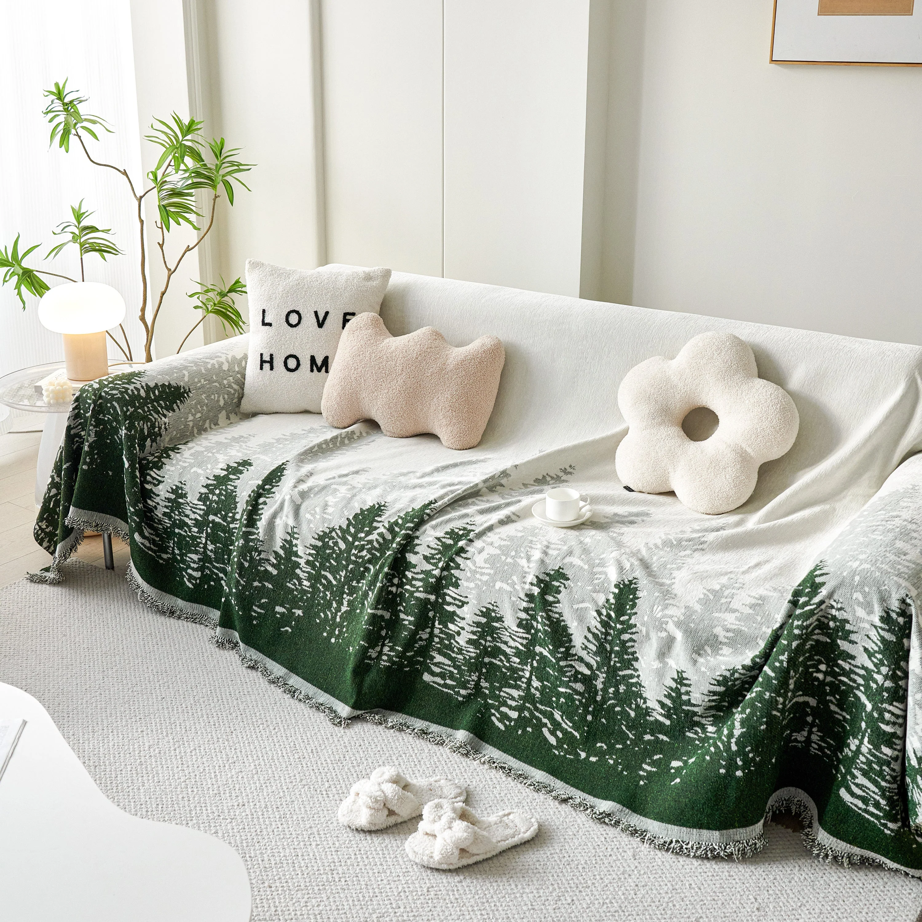 Chenille Grove Sofa Cover Blanket Furniture Protector, Couch Protector Sofa Throw Cover for Couches - Image 97