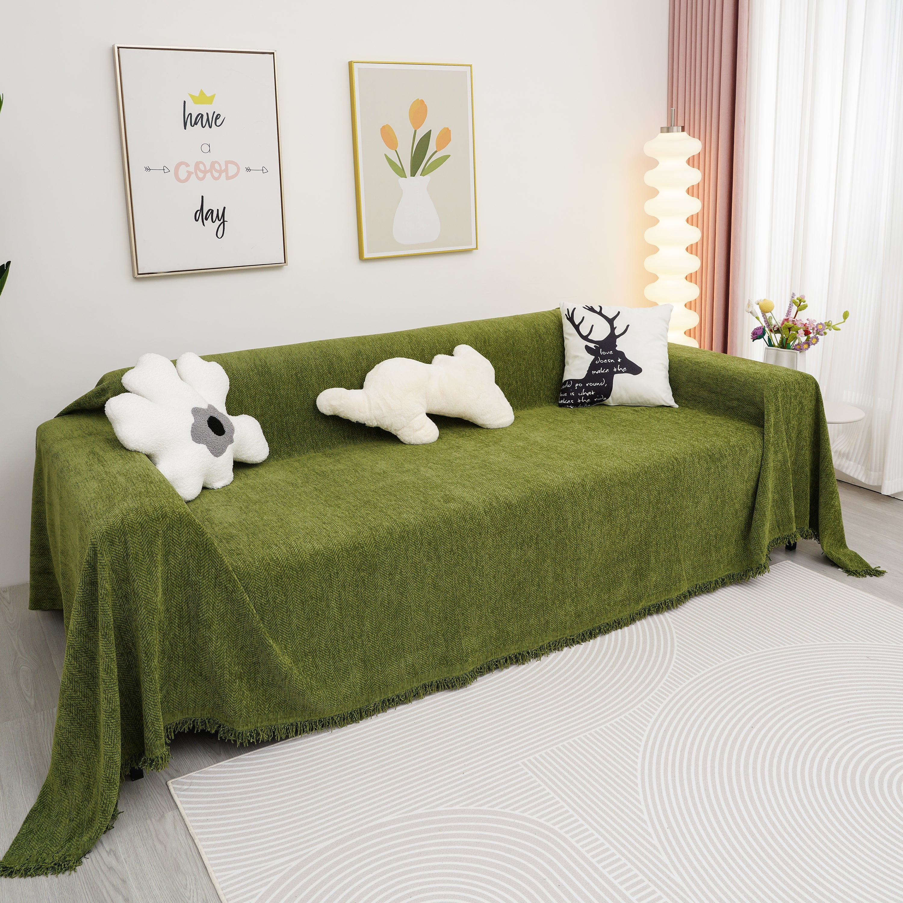 Chenille Herringbone Couch Cover Blanket, Sectional with Washable Covers, Furniture Covers for Sofas - Image 13