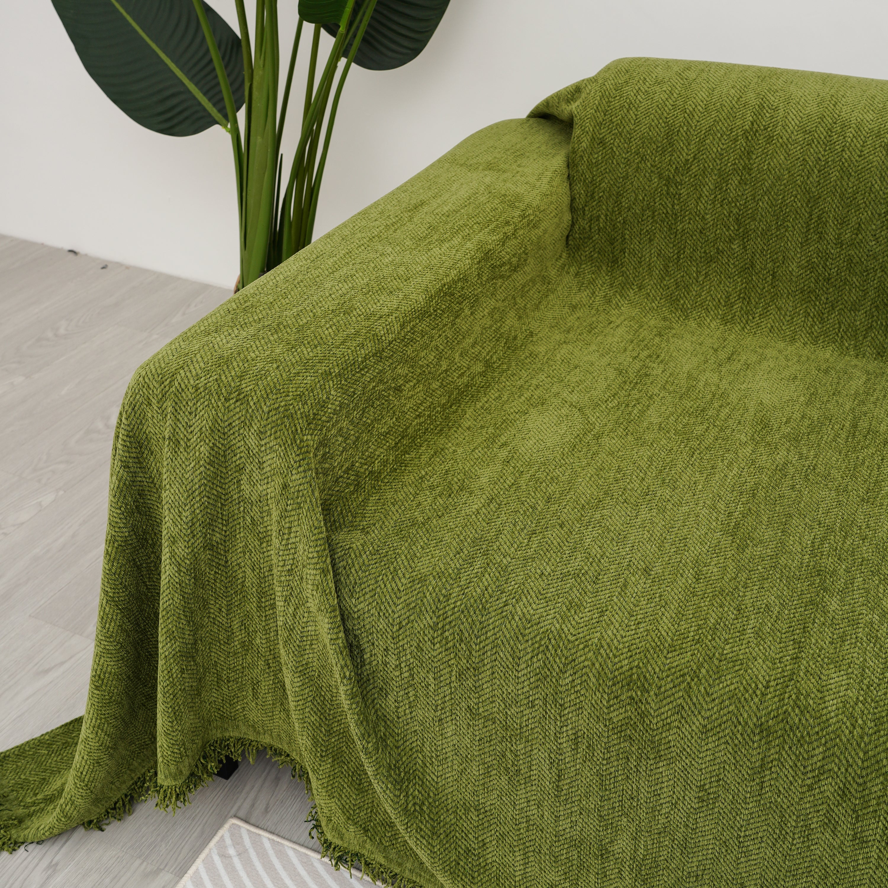 Chenille Herringbone Couch Cover Blanket, Sectional with Washable Covers, Furniture Covers for Sofas - Image 15
