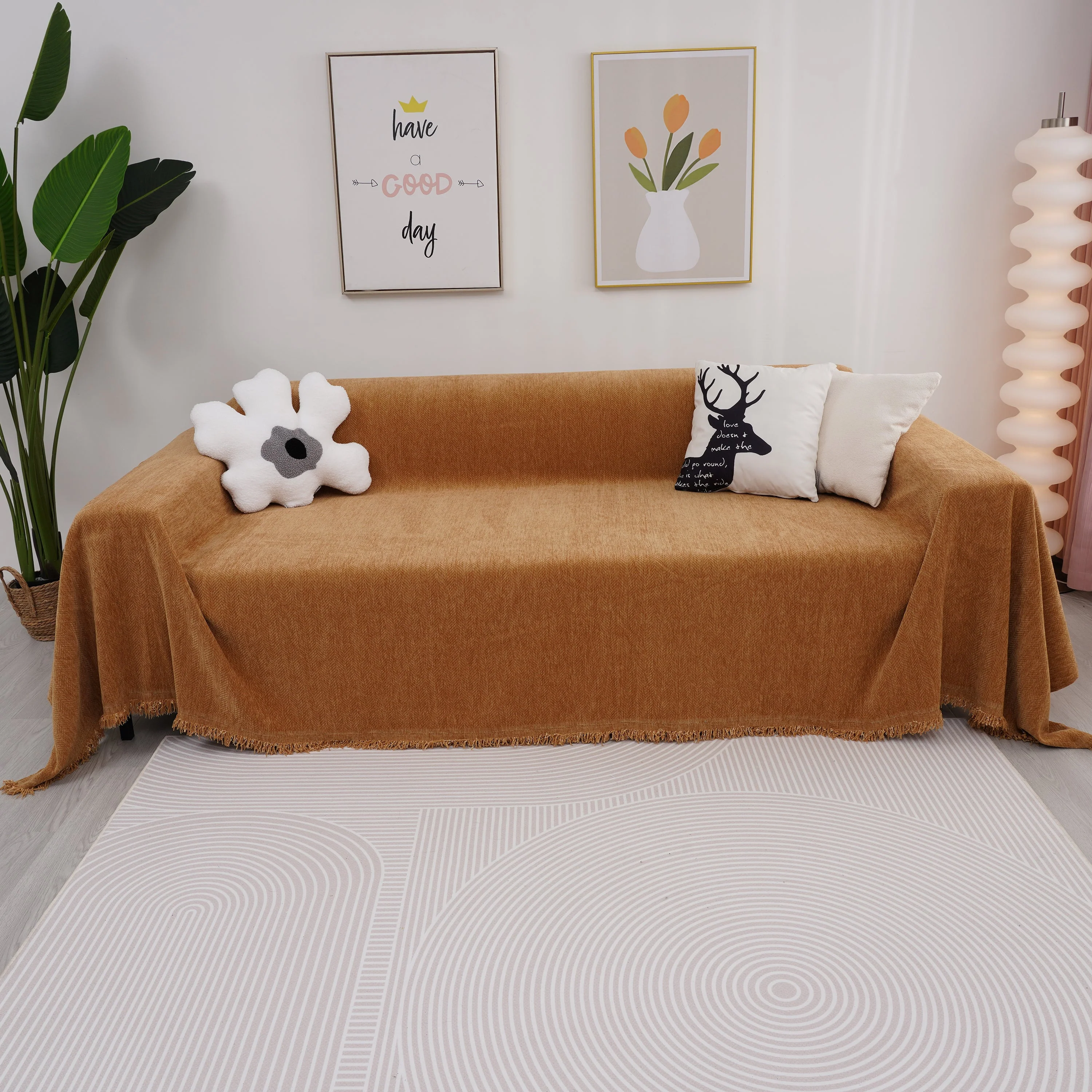 Chenille Herringbone Couch Cover Blanket, Sectional with Washable Covers, Furniture Covers for Sofas - Image 33