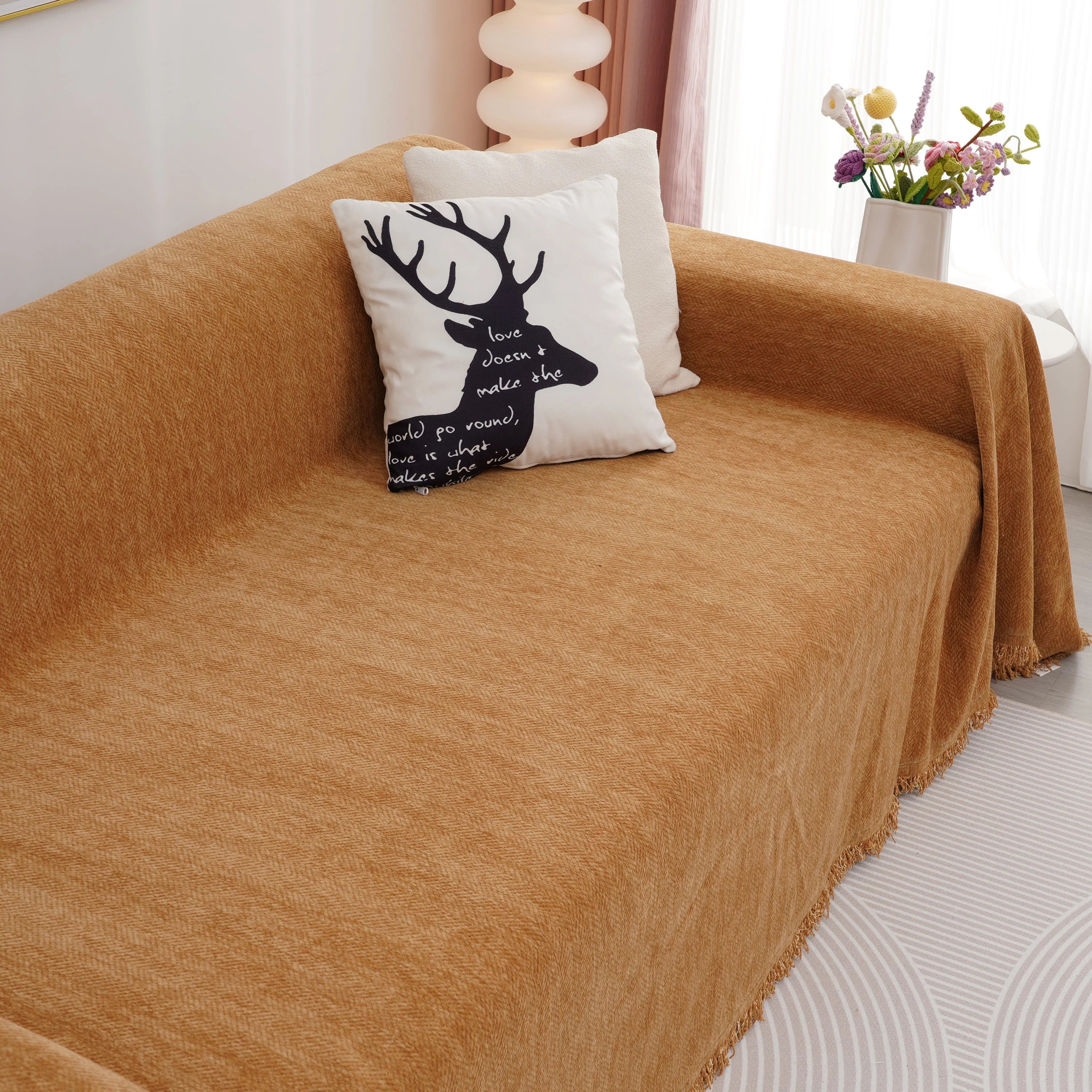 Chenille Herringbone Couch Cover Blanket, Sectional with Washable Covers, Furniture Covers for Sofas - Image 38