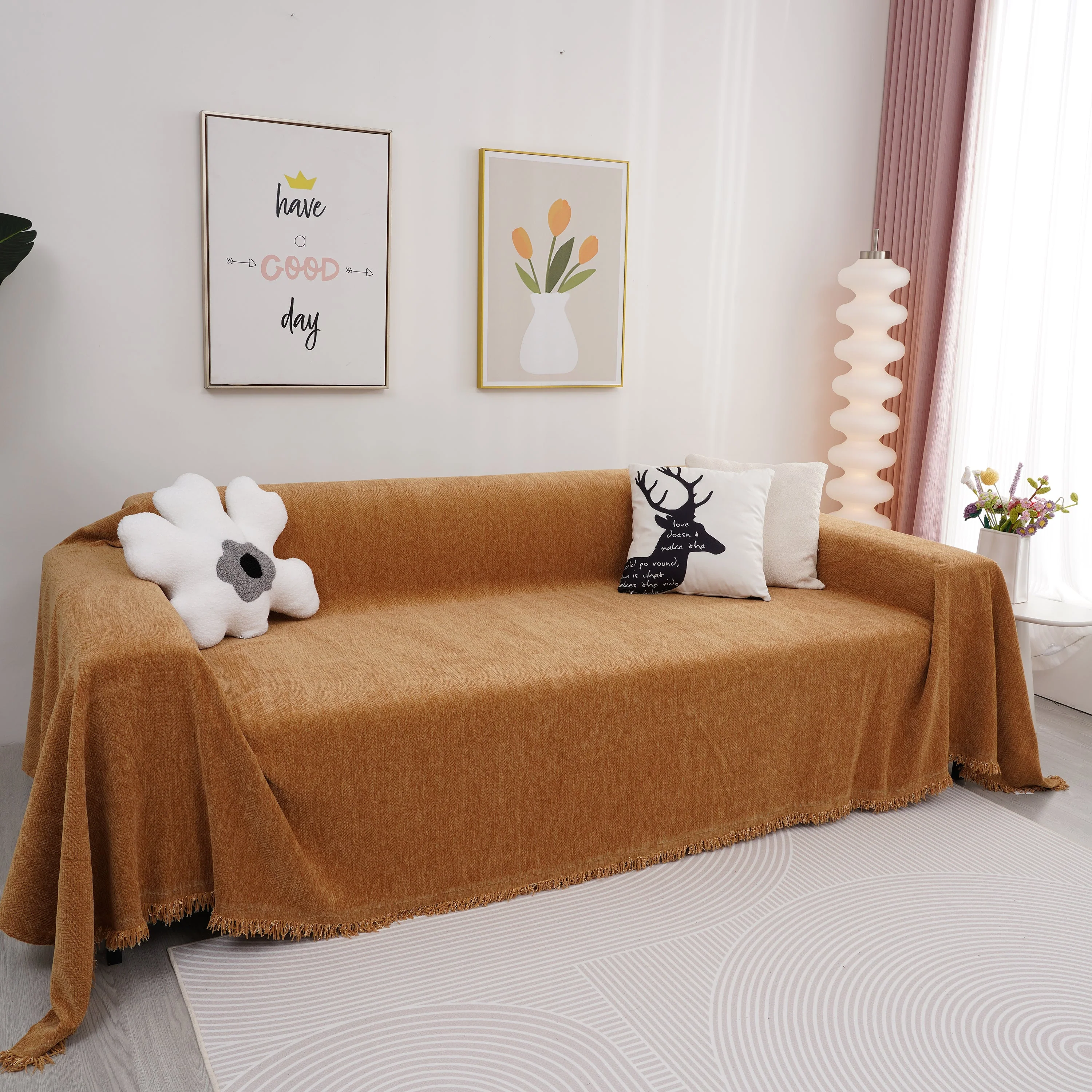 Chenille Herringbone Couch Cover Blanket, Sectional with Washable Covers, Furniture Covers for Sofas - Image 39
