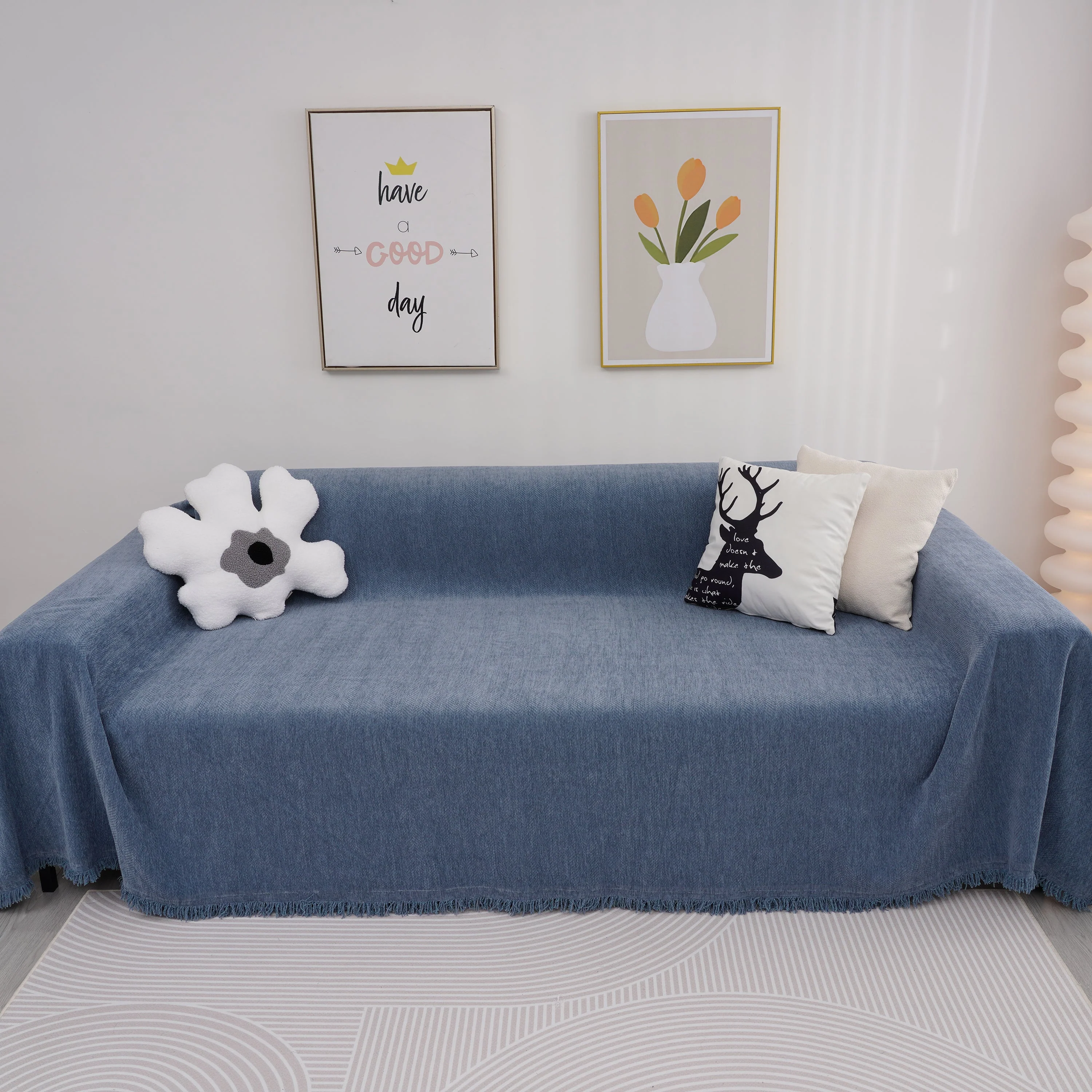 Chenille Herringbone Couch Cover Blanket, Sectional with Washable Covers, Furniture Covers for Sofas - Image 60