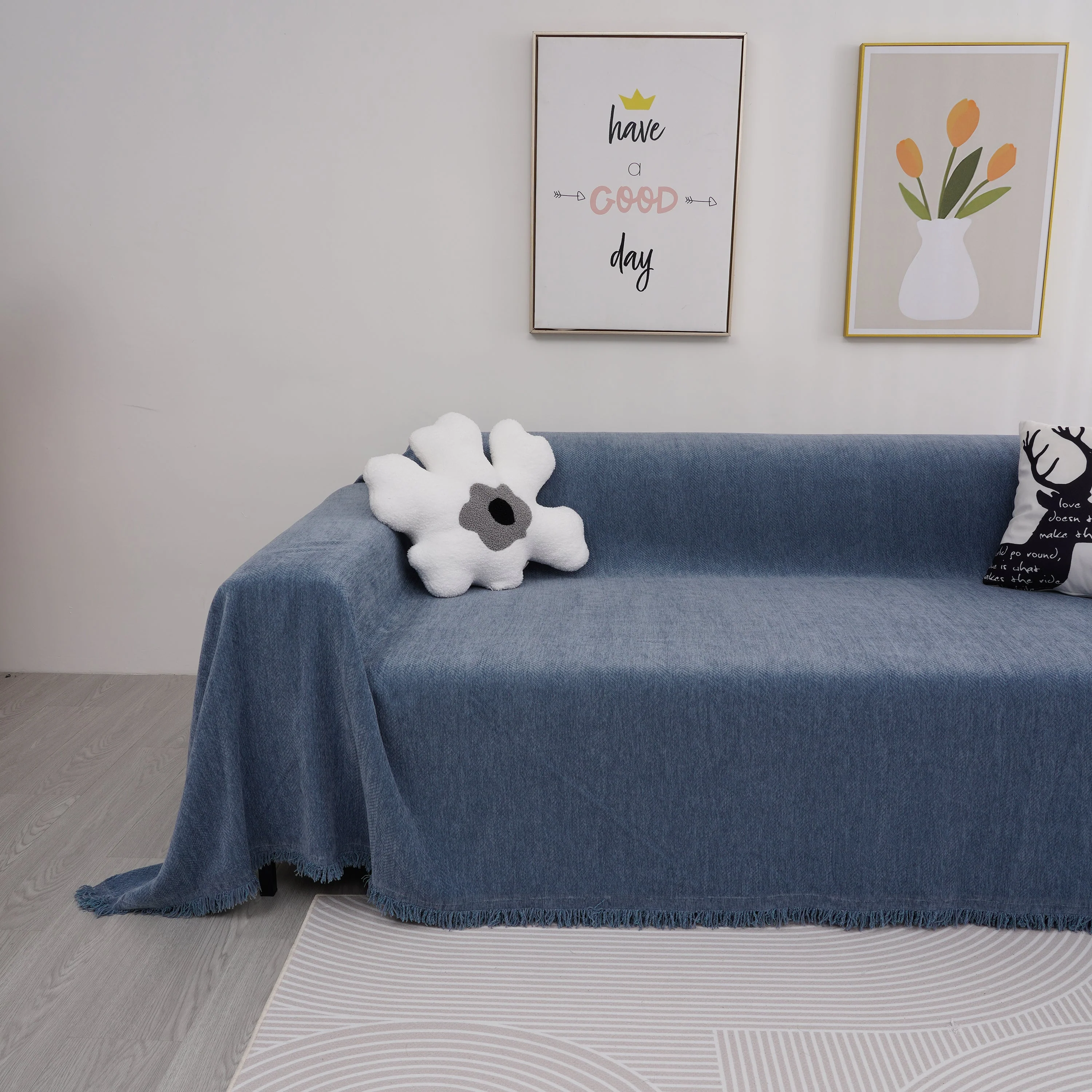 Chenille Herringbone Couch Cover Blanket, Sectional with Washable Covers, Furniture Covers for Sofas - Image 61