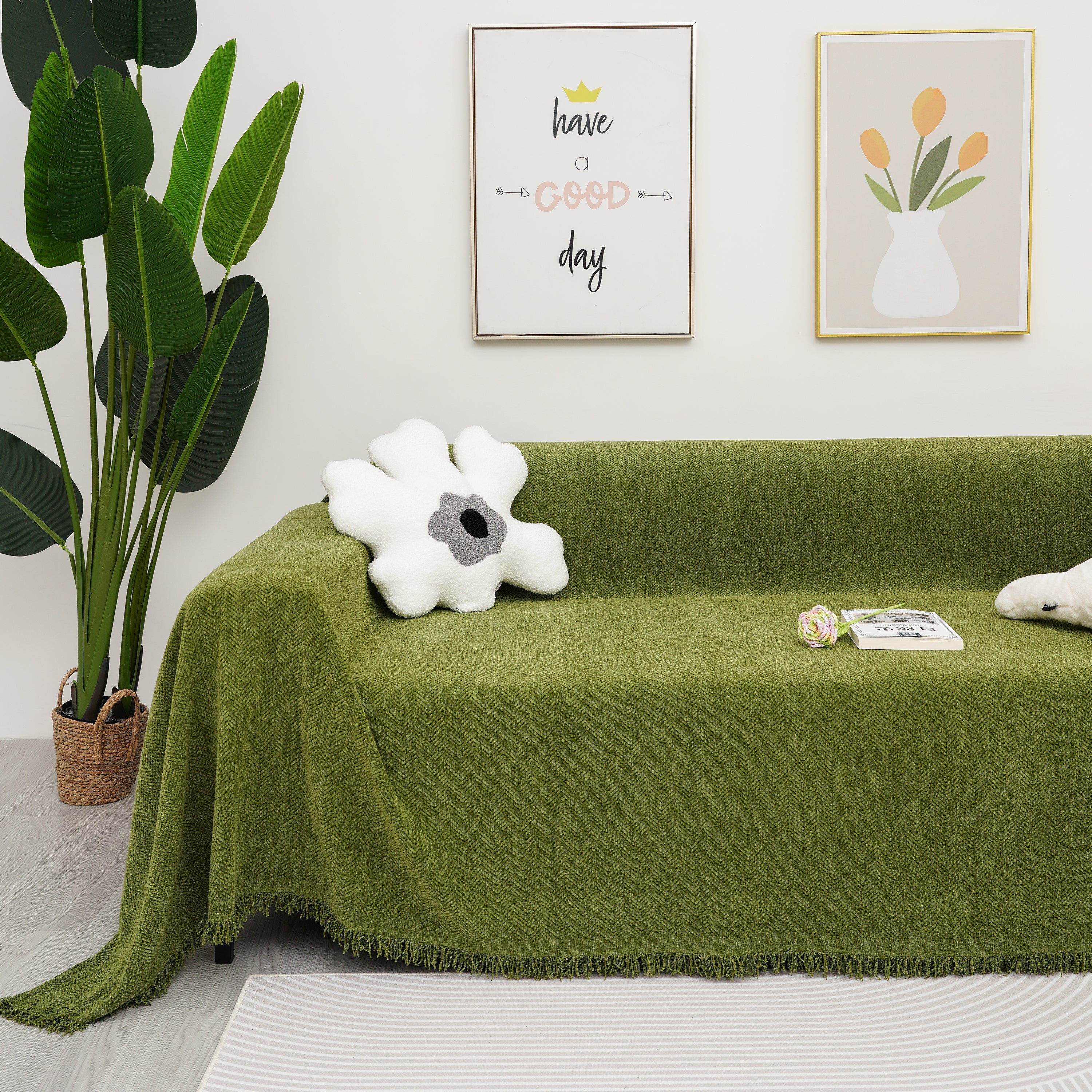 Chenille Herringbone Couch Cover Blanket, Sectional with Washable Covers, Furniture Covers for Sofas - Image 7