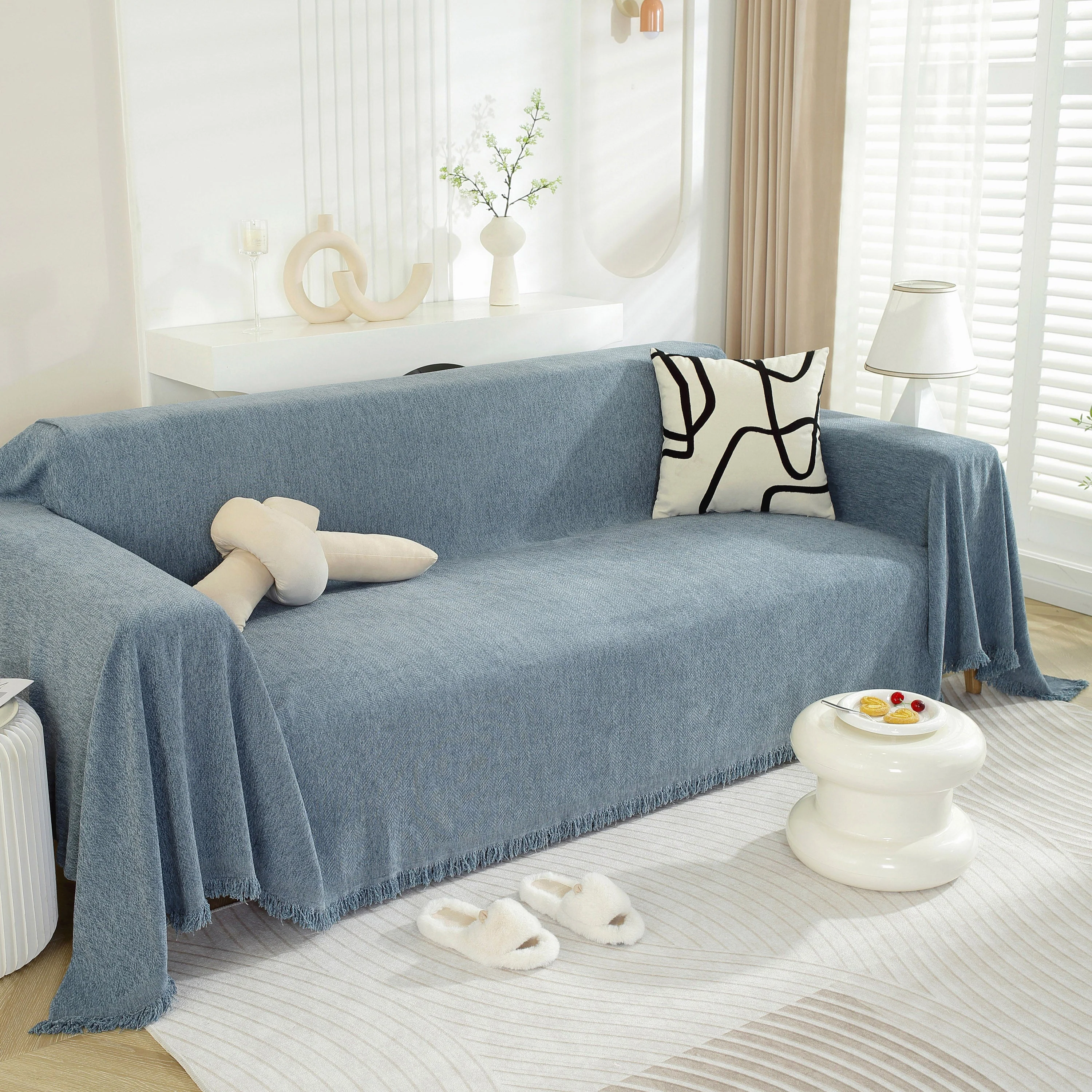 Chenille Herringbone Couch Protector Blanket, Stylish Throw Blankets for Couch and Couch Throw Cover - Image 17