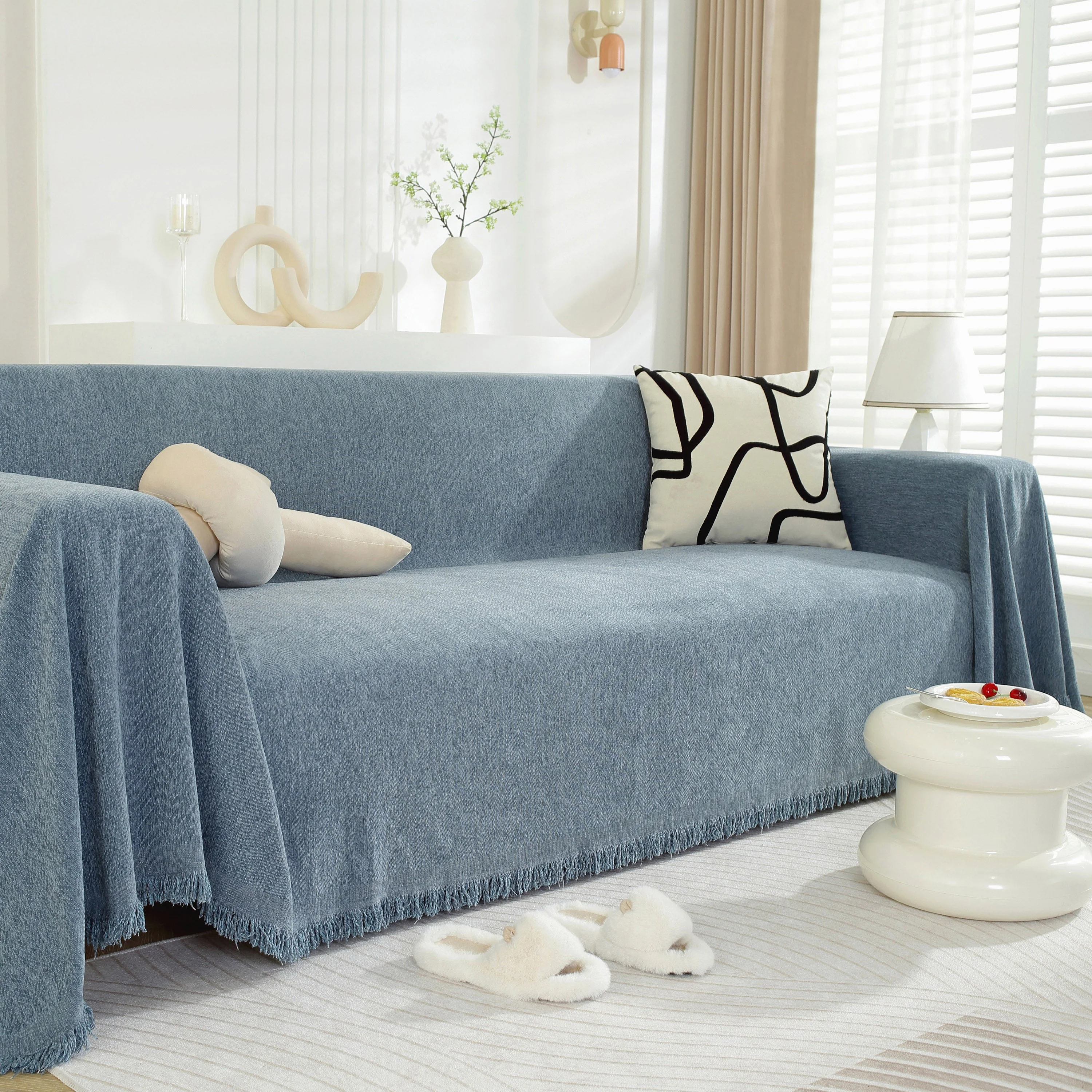 Chenille Herringbone Couch Protector Blanket, Stylish Throw Blankets for Couch and Couch Throw Cover - Image 18