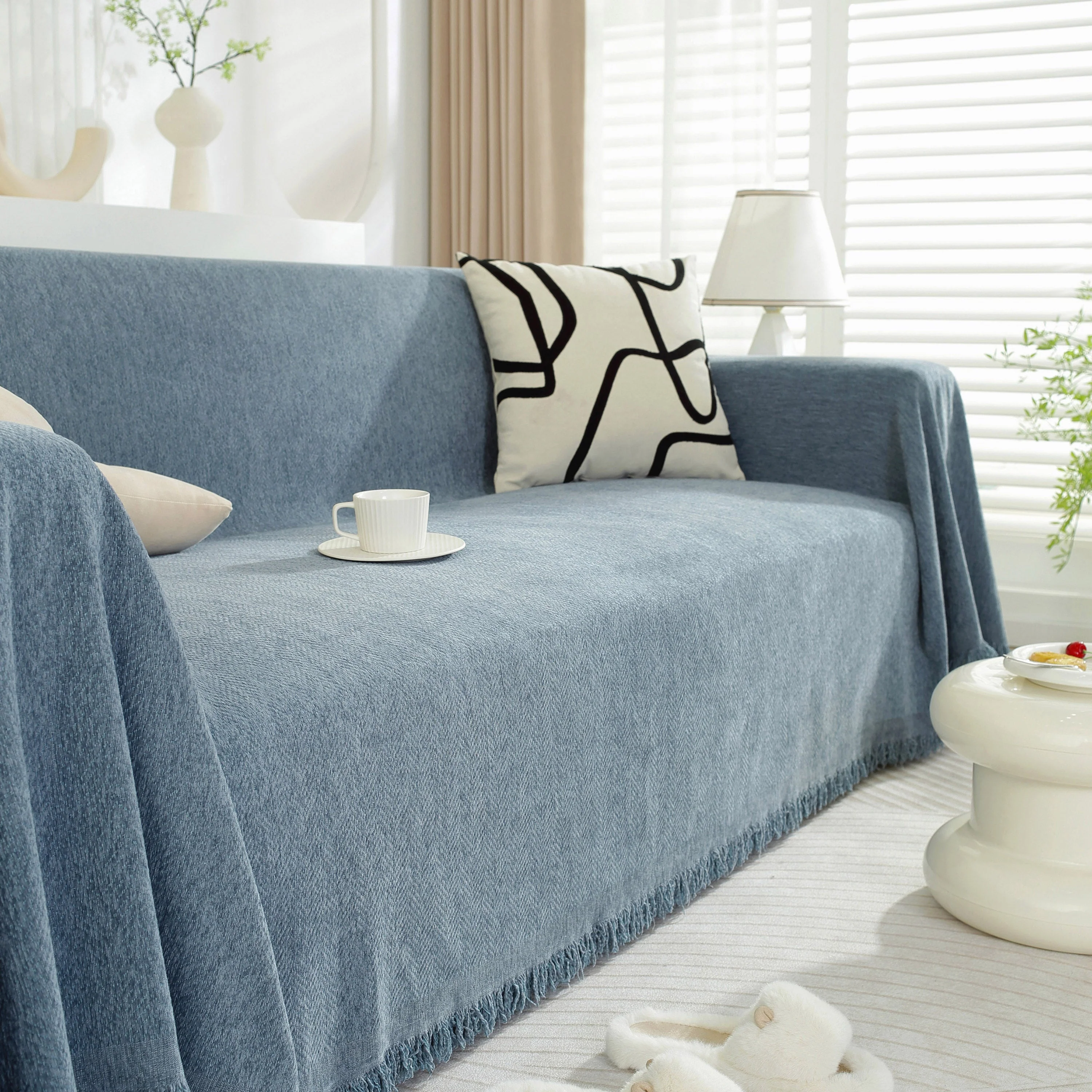 Chenille Herringbone Couch Protector Blanket, Stylish Throw Blankets for Couch and Couch Throw Cover - Image 20