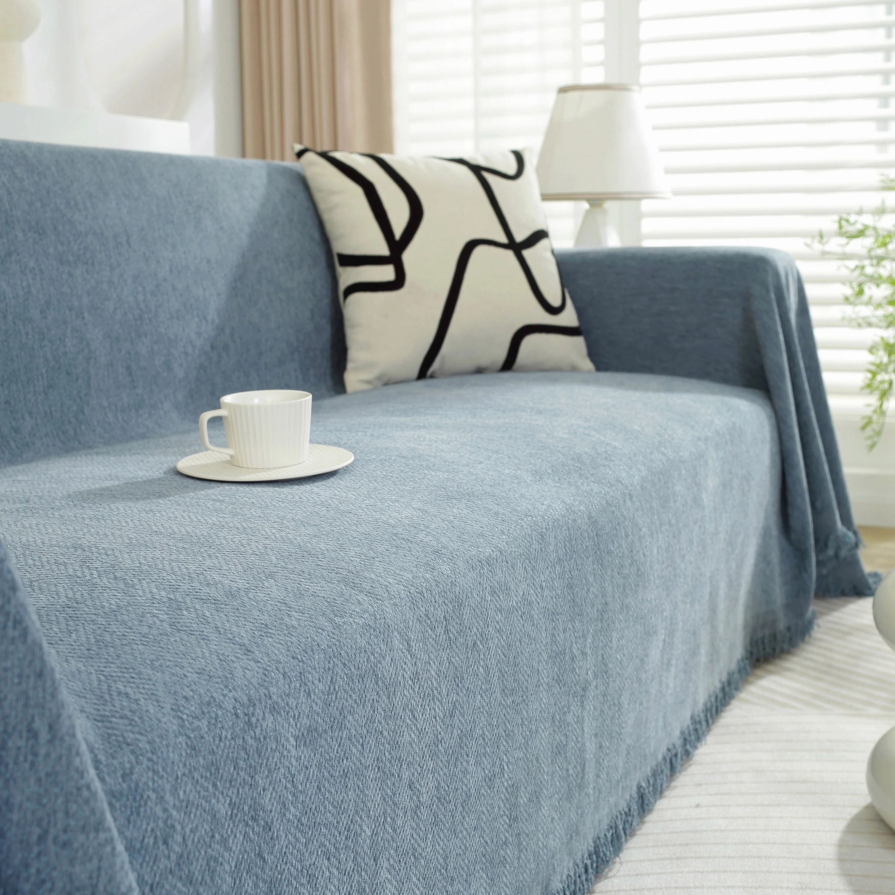 Chenille Herringbone Couch Protector Blanket, Stylish Throw Blankets for Couch and Couch Throw Cover - Image 25