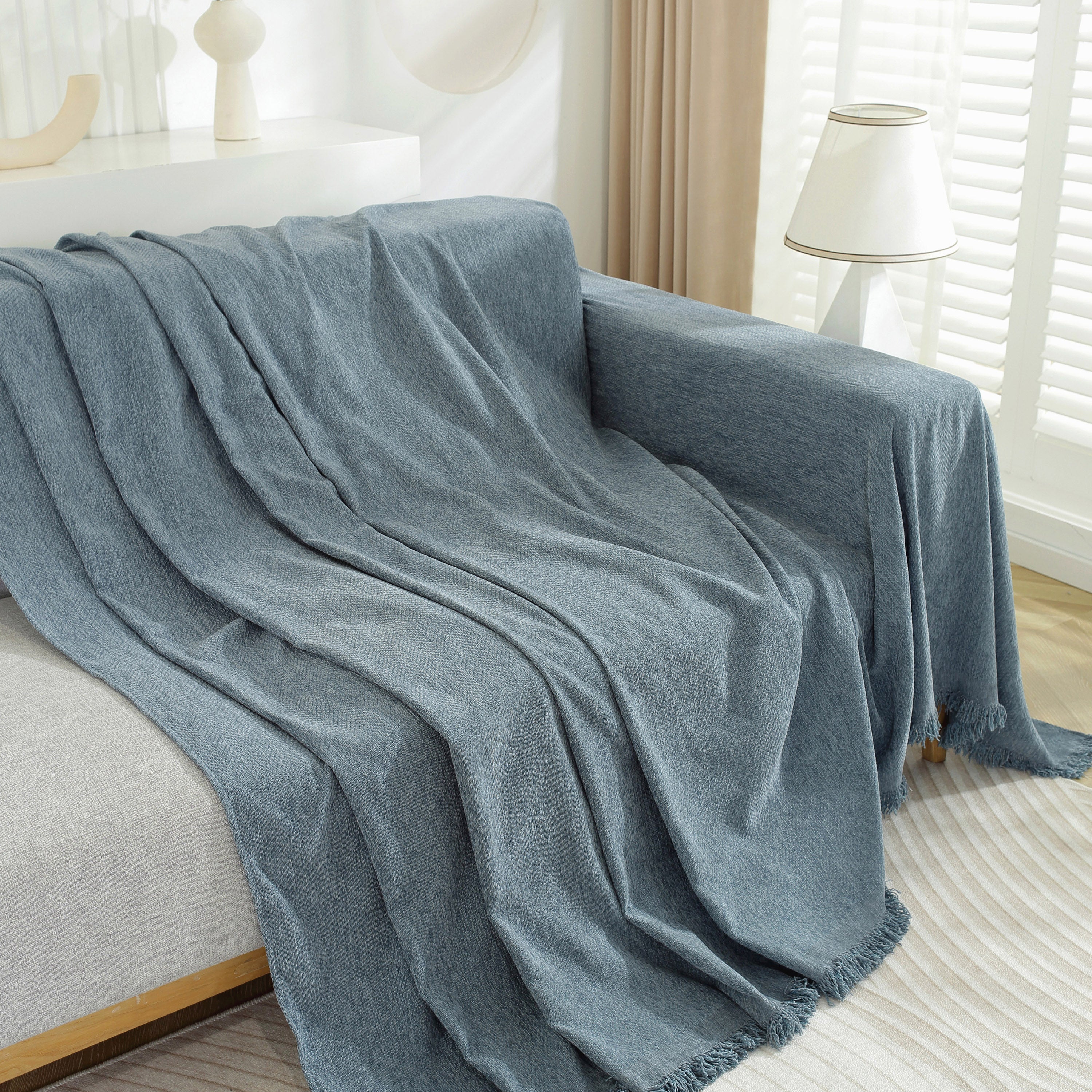 Chenille Herringbone Couch Protector Blanket, Stylish Throw Blankets for Couch and Couch Throw Cover - Image 27