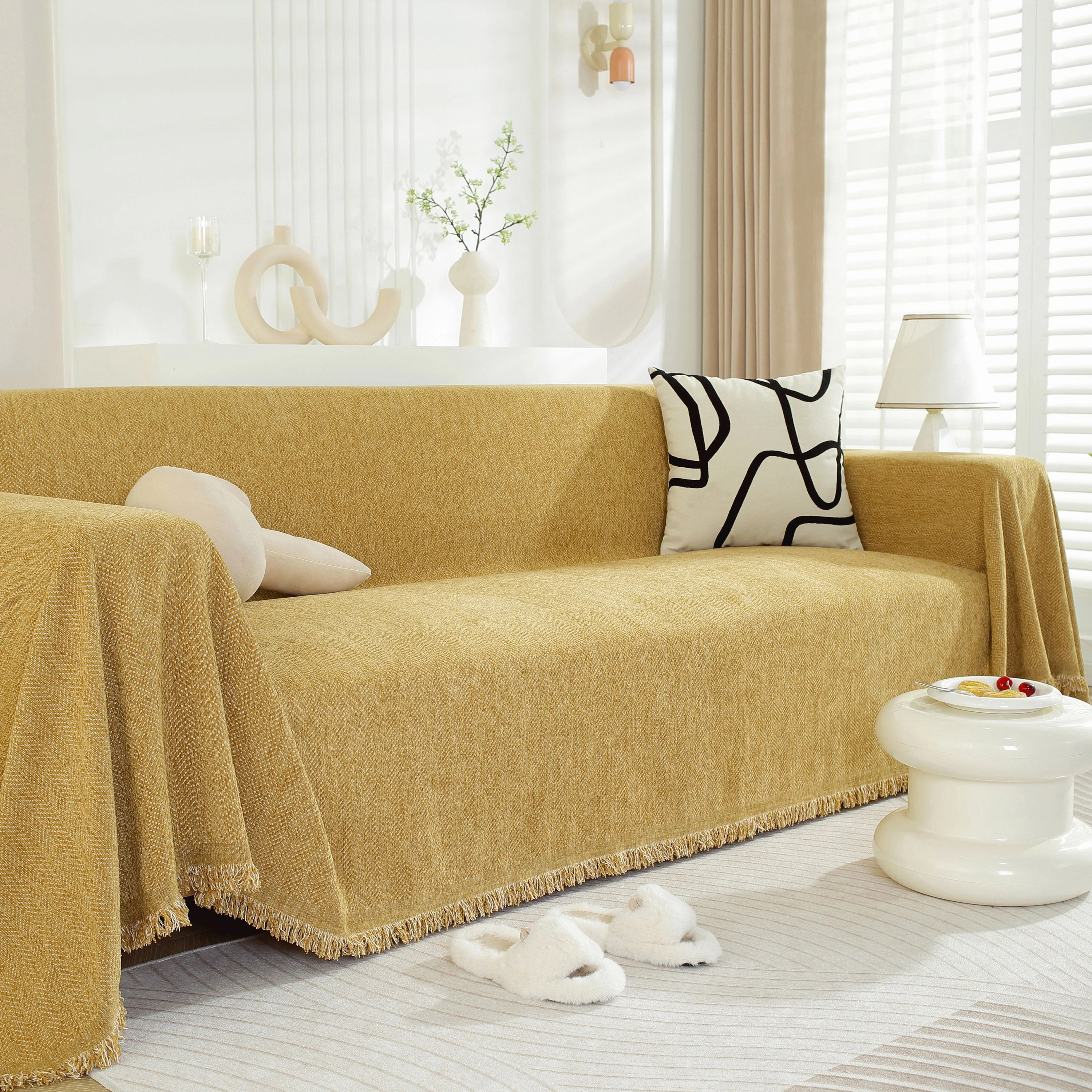 Chenille Herringbone Couch Protector Blanket, Stylish Throw Blankets for Couch and Couch Throw Cover - Image 33