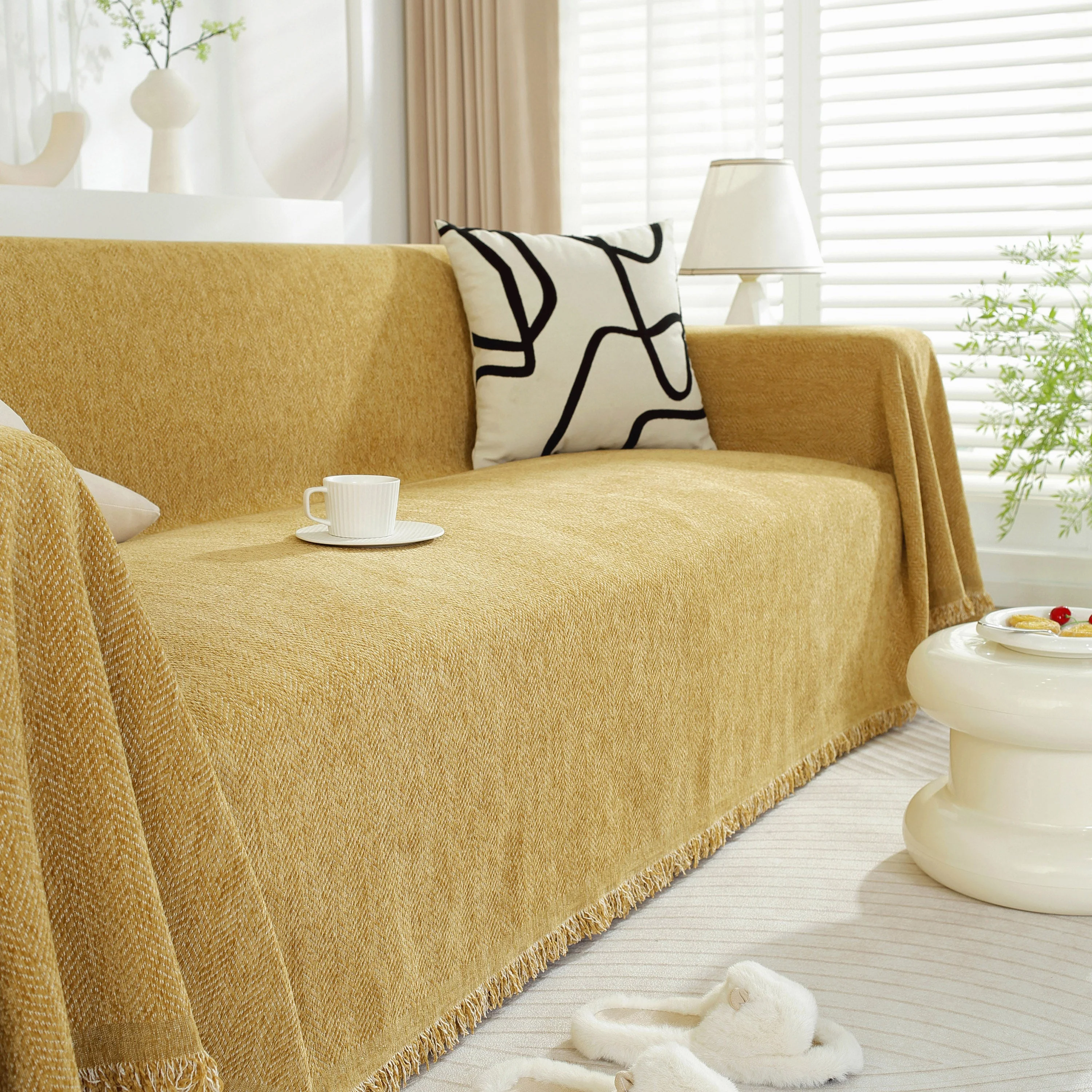 Chenille Herringbone Couch Protector Blanket, Stylish Throw Blankets for Couch and Couch Throw Cover - Image 35