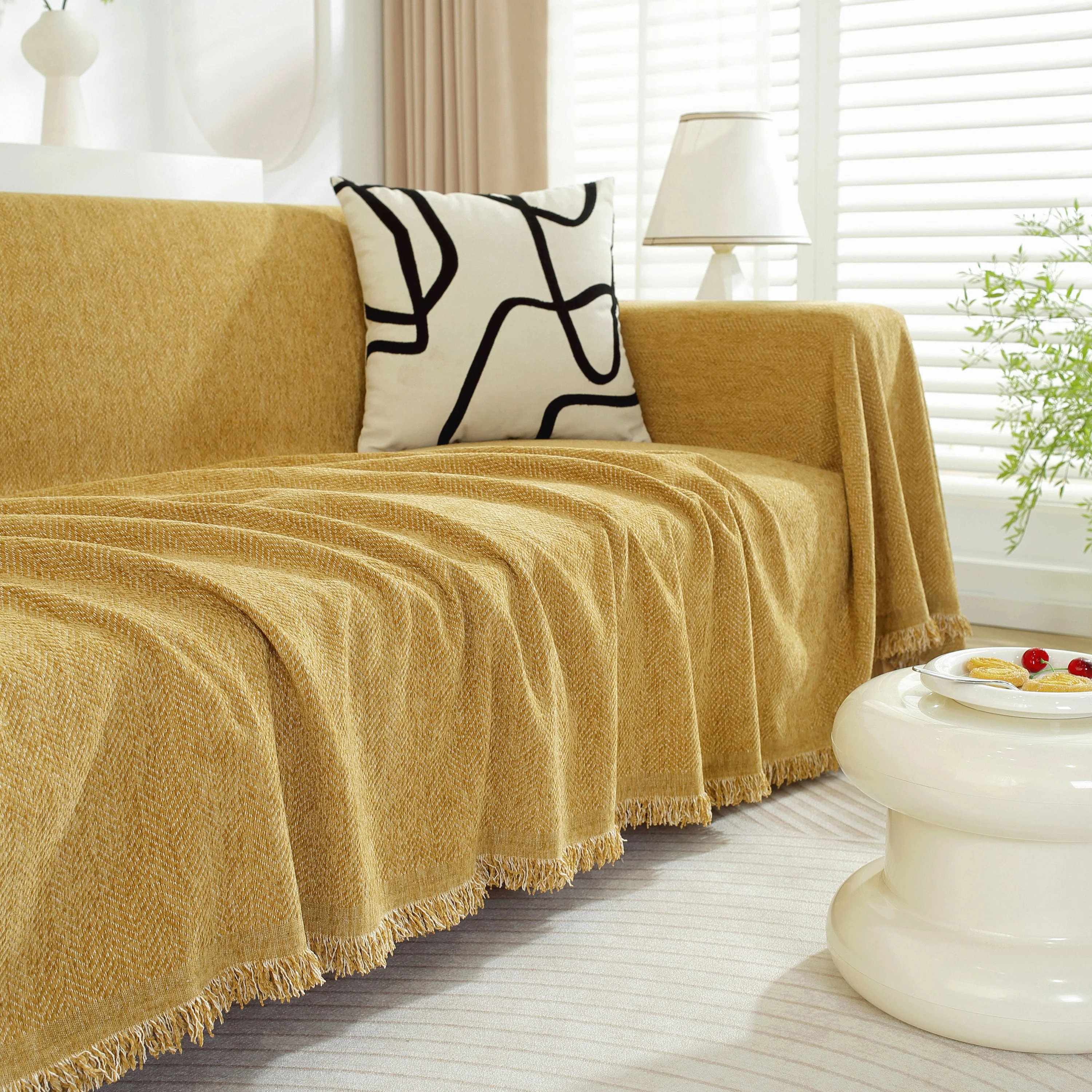 Chenille Herringbone Couch Protector Blanket, Stylish Throw Blankets for Couch and Couch Throw Cover - Image 41